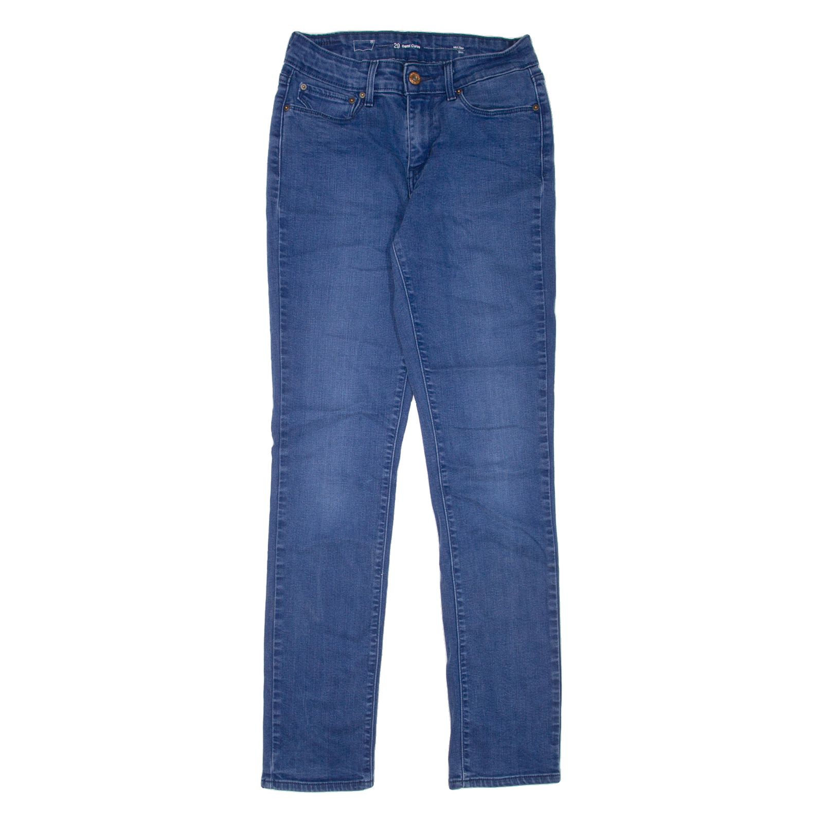 LEVI'S Mid Rise Womens Jeans Blue Slim Straight W25 L32 Refurbished - N/A refurbished available on Cerqular