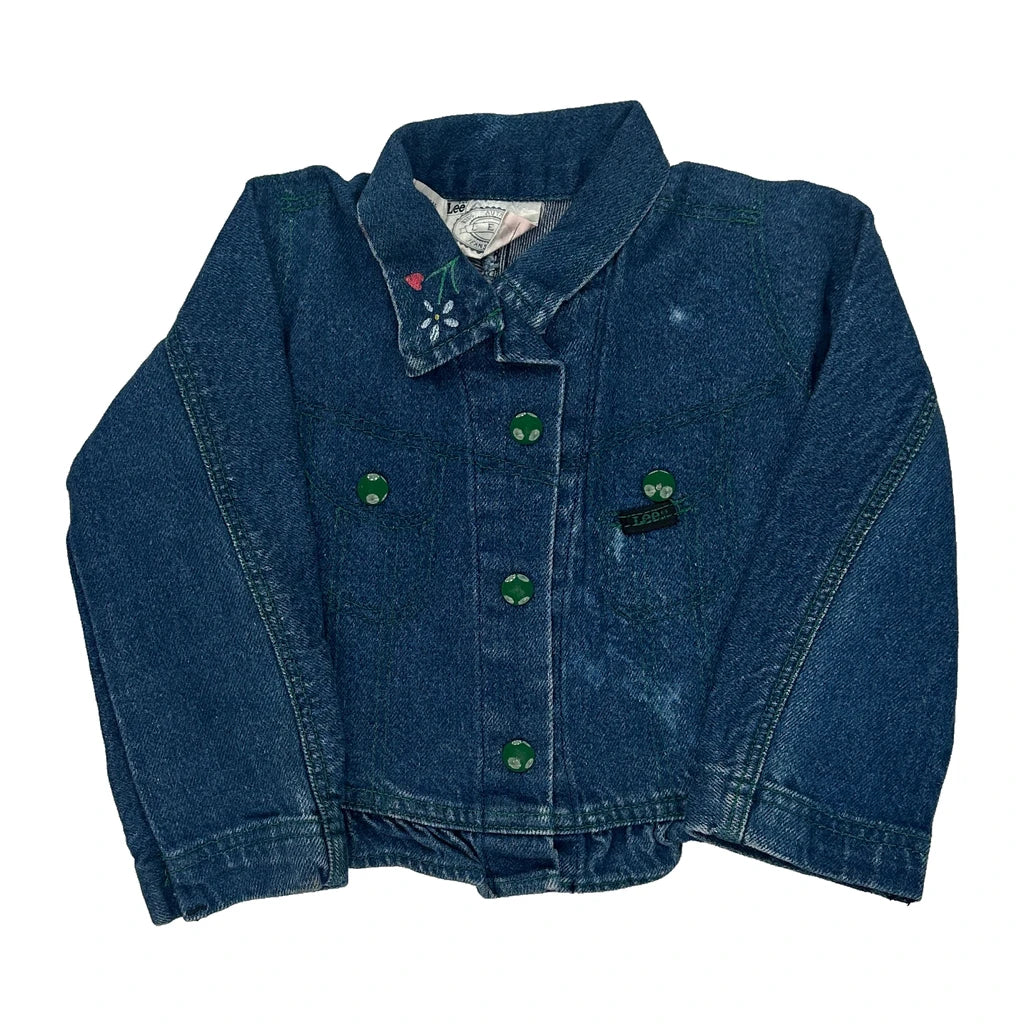 Age 4 Lee Denim Jacket - XS Blue Cotton Refurbished - Thrifted (note: this is a term often used to describe second- refurbished available on Cerqular