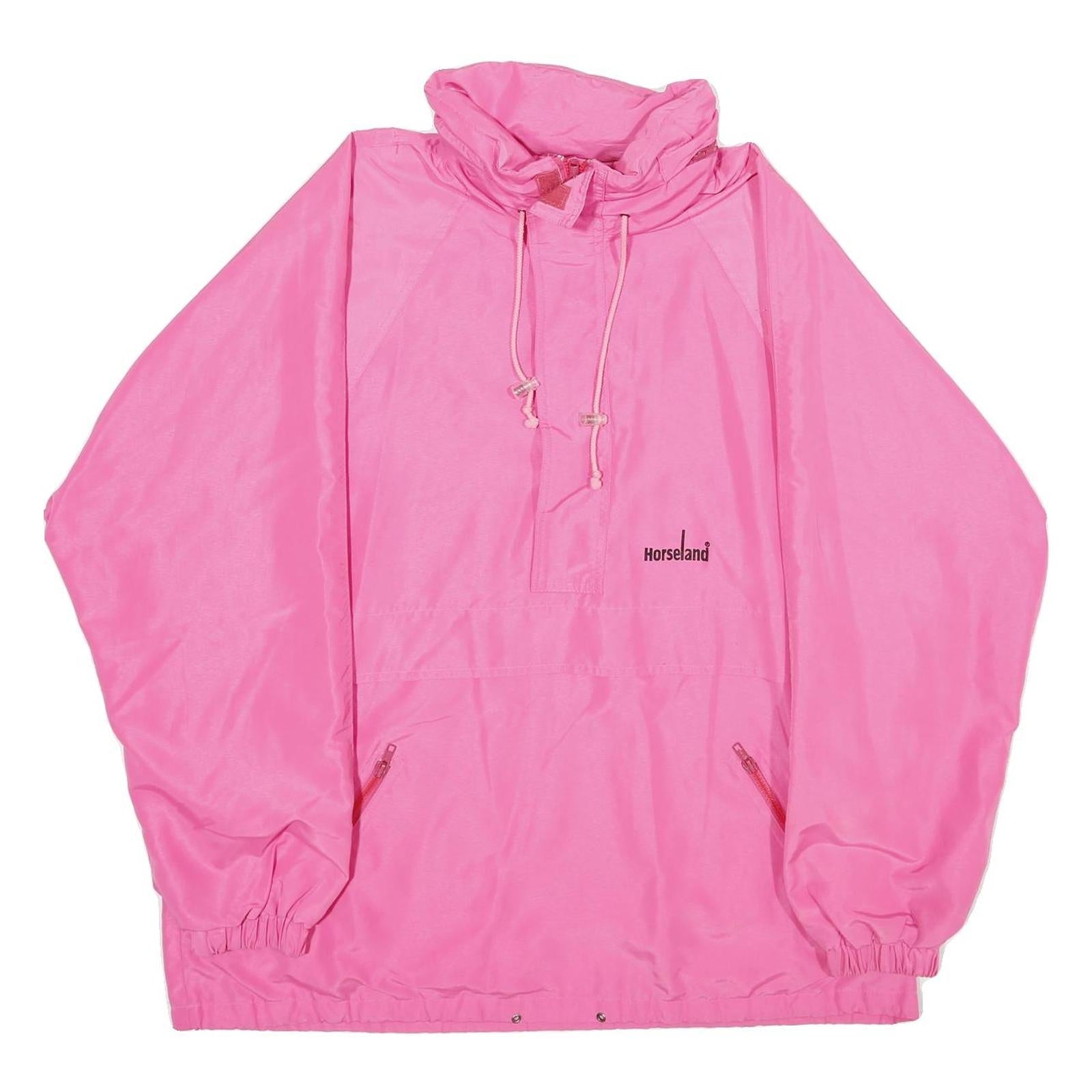 HORSELAND Womens Pink Horse Print Outdoor Jacket M Polyester Lightweight Refurbished - N/A refurbished available on Cerqular
