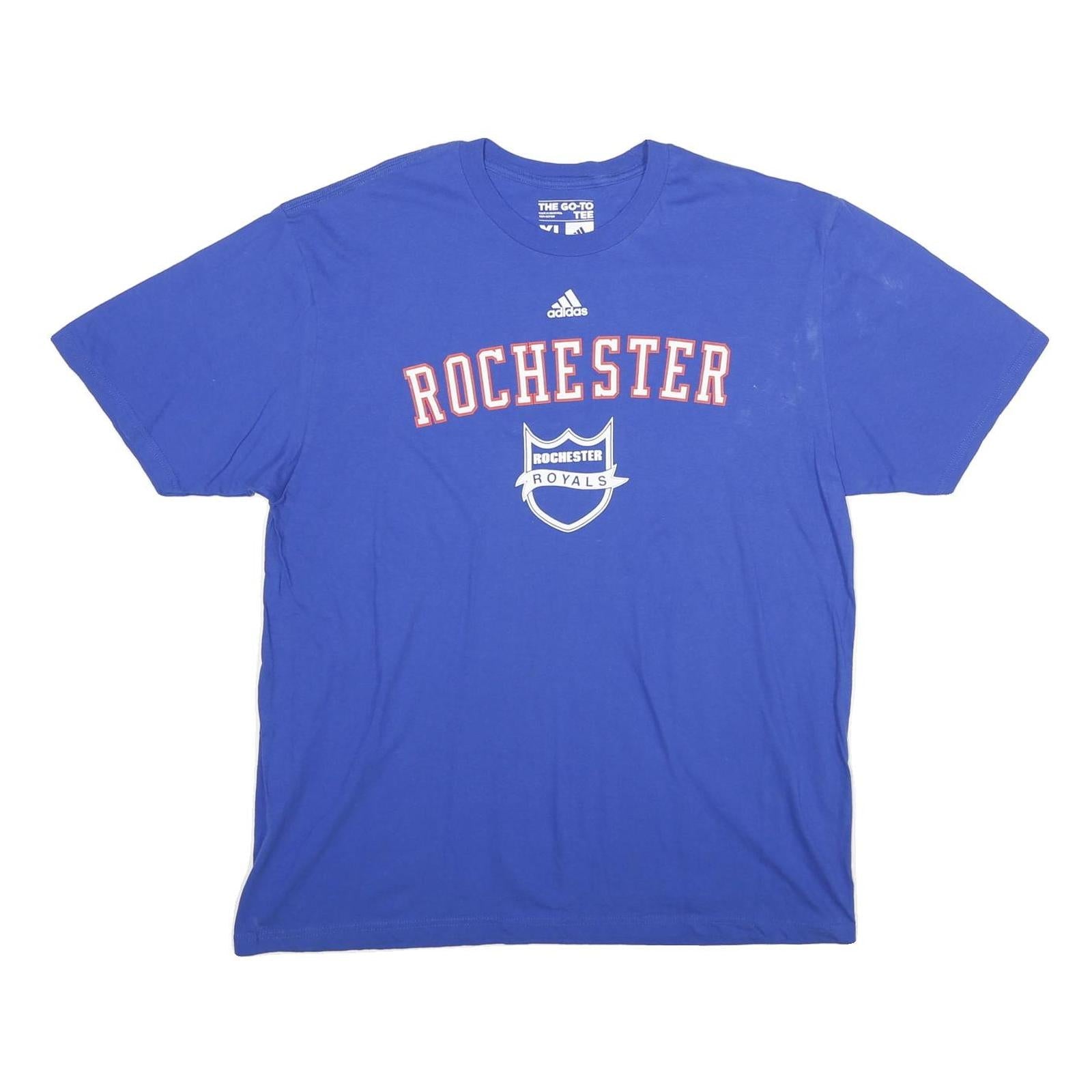 ADIDAS Mens Blue Rochester Graphic T-Shirt XL Short Sleeve Crew Neck Cotton Refurbished - N/A refurbished available on Cerqular