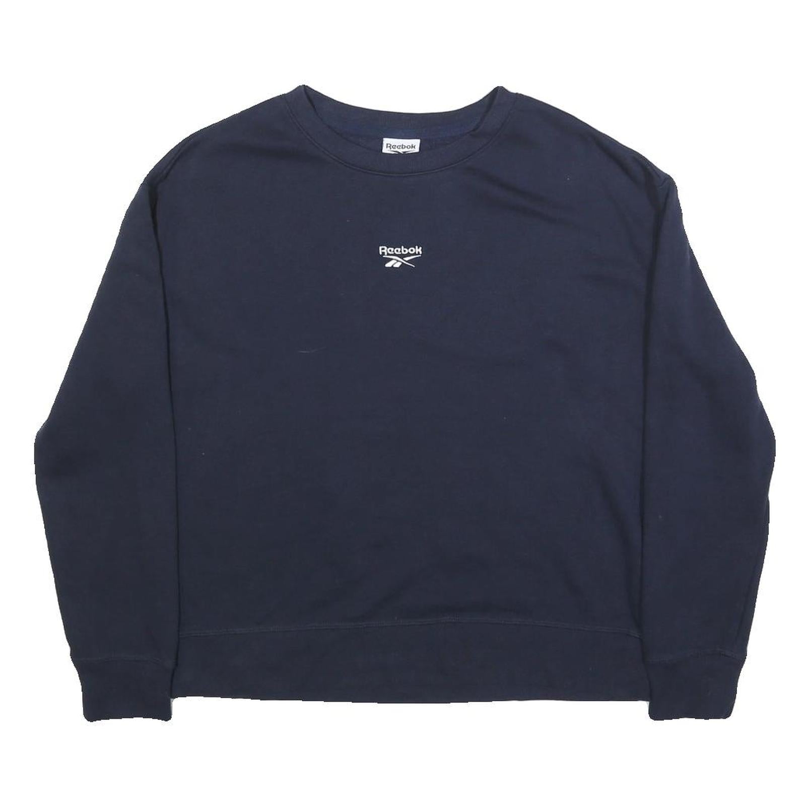 Buy REEBOK Womens Navy Blue Cotton Blend Crew Neck Sweatshirt M Classic Fit Logo Refurbished - $33.79 REEBOK Womens Navy Blue Cotton Blend Crew Neck Sweatshirt M Classic Fit Logo Refurbished - N/A refurbished available on Cerqular
