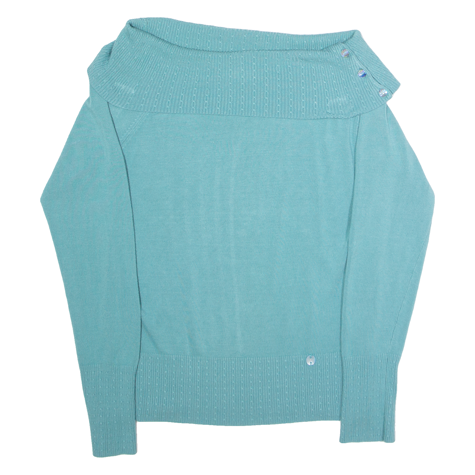 TED BAKER Womens Jumper Green Roll Neck Tight Knit Viscose UK 4 Refurbished - N/A refurbished available on Cerqular