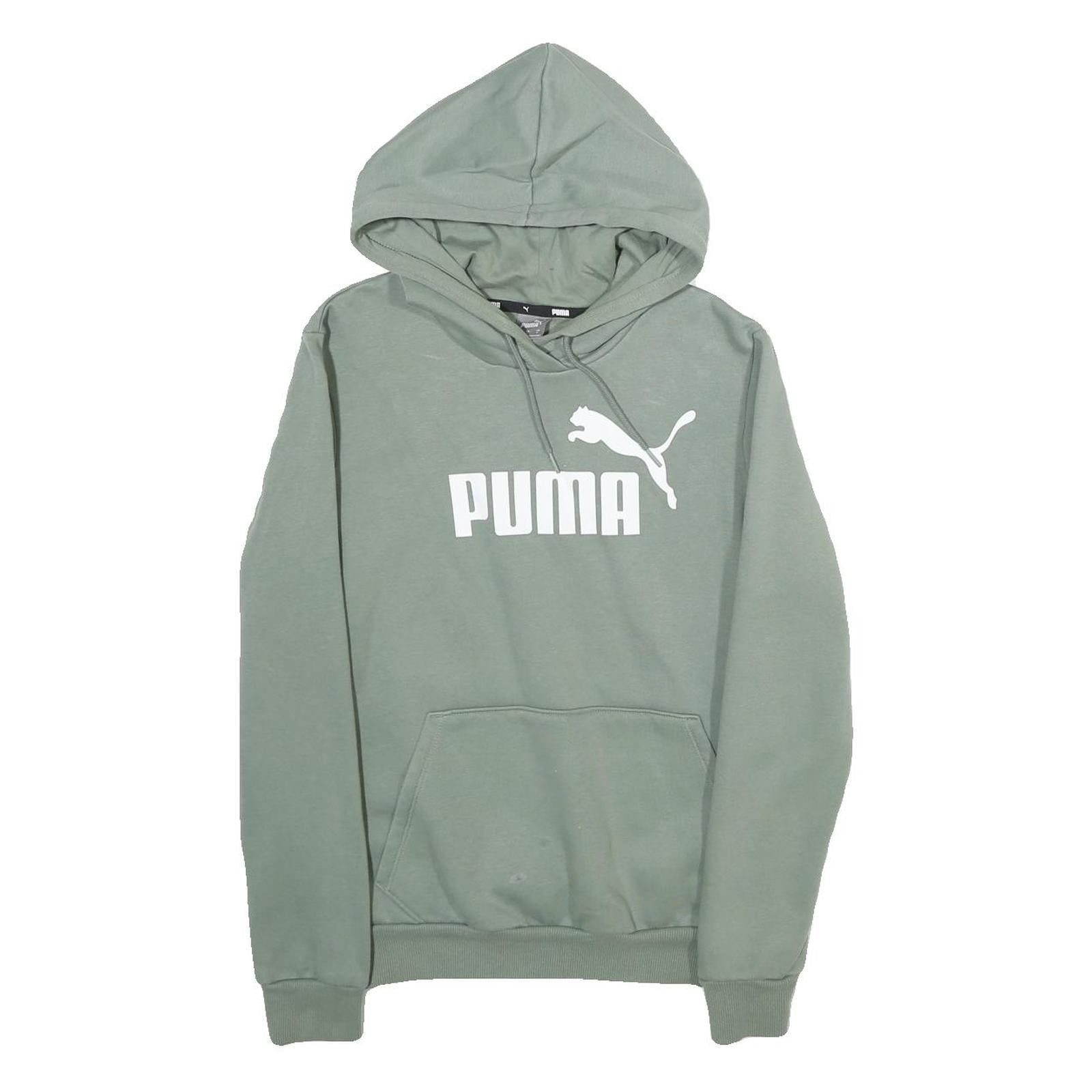 PUMA Mens Green Pullover Hoodie S Cotton Blend Casual Sportswear Refurbished - N/A refurbished available on Cerqular