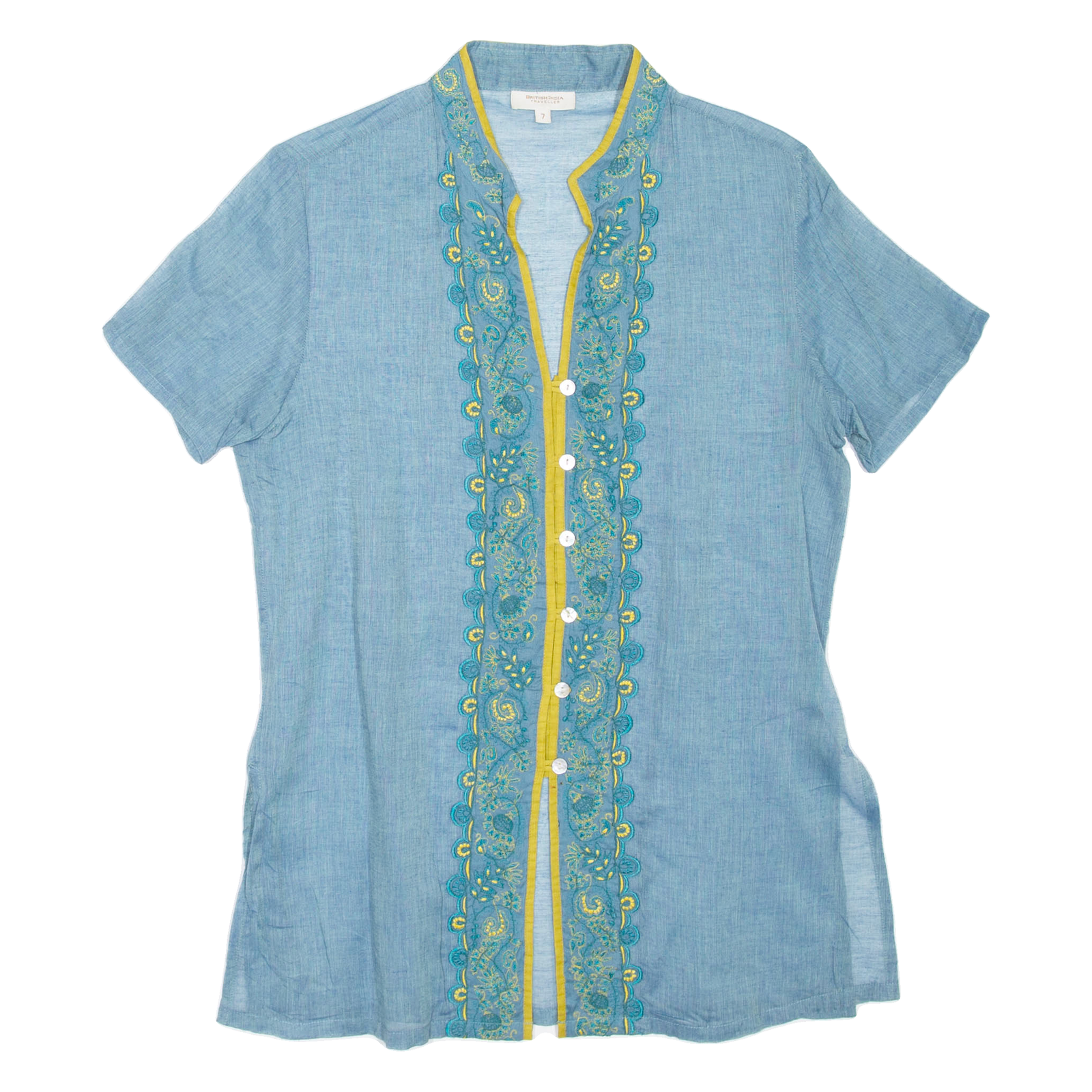 Buy Sheer Womens Shirt Blue V-Neck Floral S Refurbished - $16.89 Sheer Womens Shirt Blue V-Neck Floral S Refurbished - N/A refurbished available on Cerqular