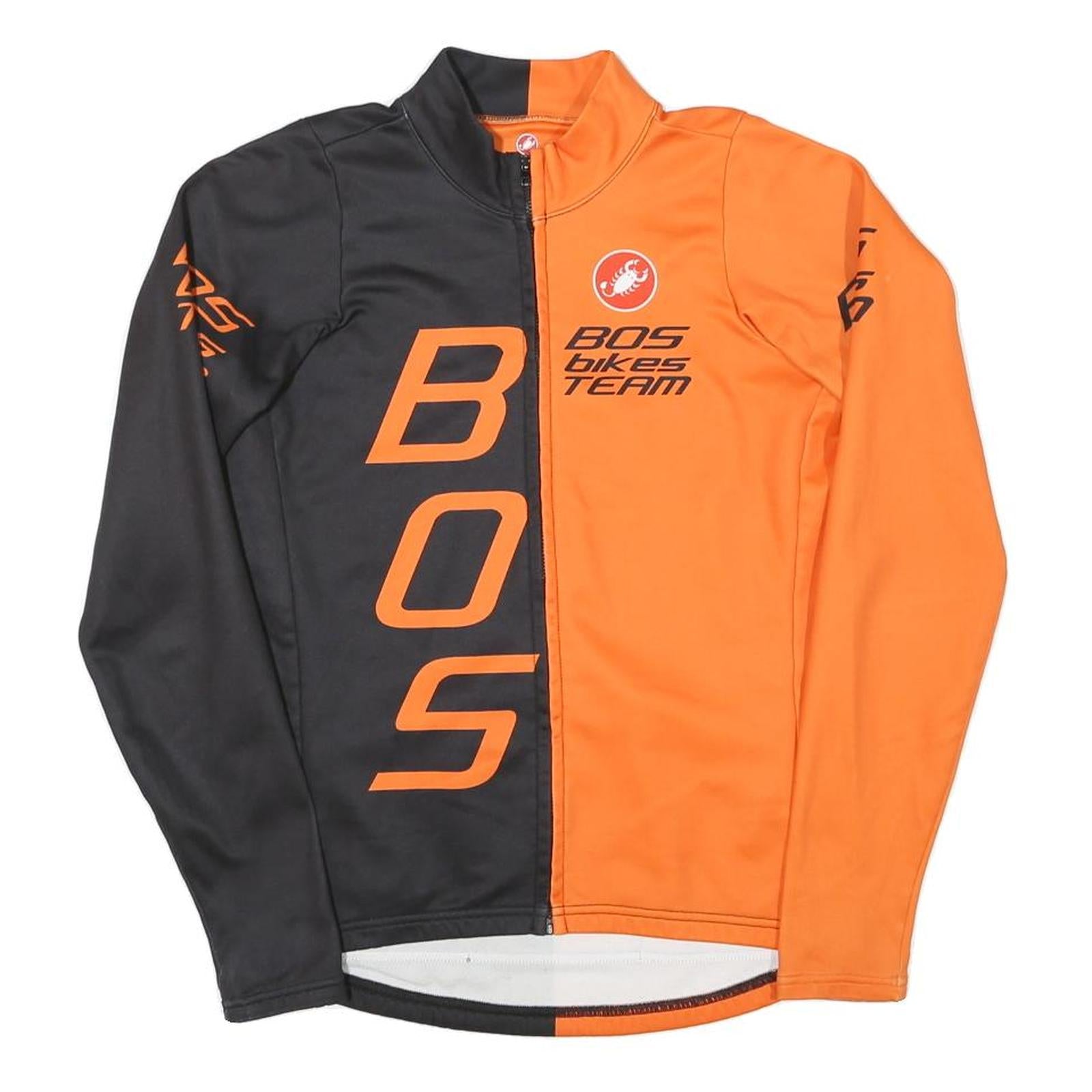 CASTELLI Mens Orange & Black Team Cycling Jersey Long Sleeve Crew Neck M Refurbished - N/A refurbished available on Cerqular