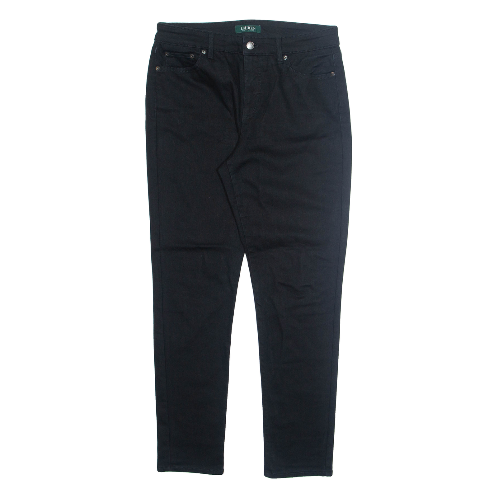 RALPH LAUREN Womens Trousers Black Regular Tapered W32 L29 Refurbished - N/A refurbished available on Cerqular