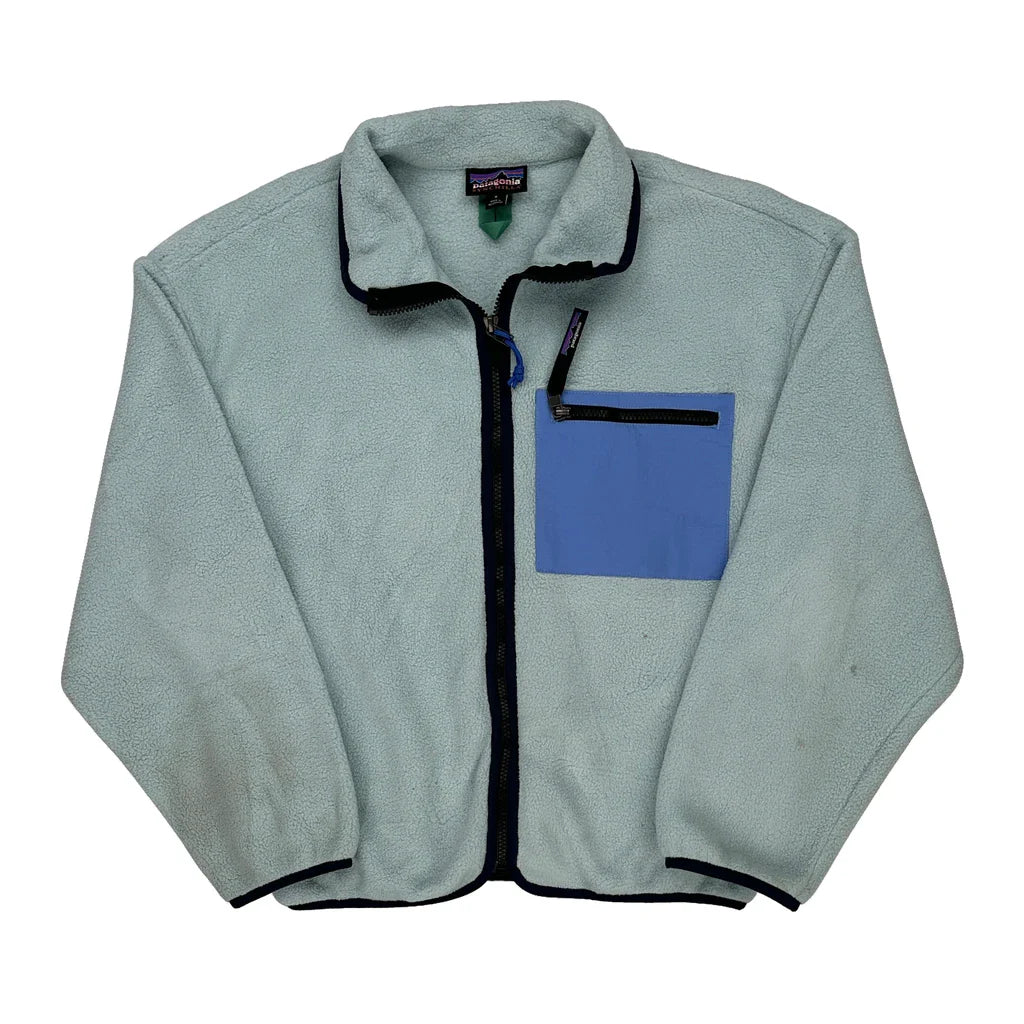 Synchilla Patagonia Fleece - Small Blue Polyester Refurbished - Thrifted (note: this is a term often used to describe second- refurbished available on Cerqular