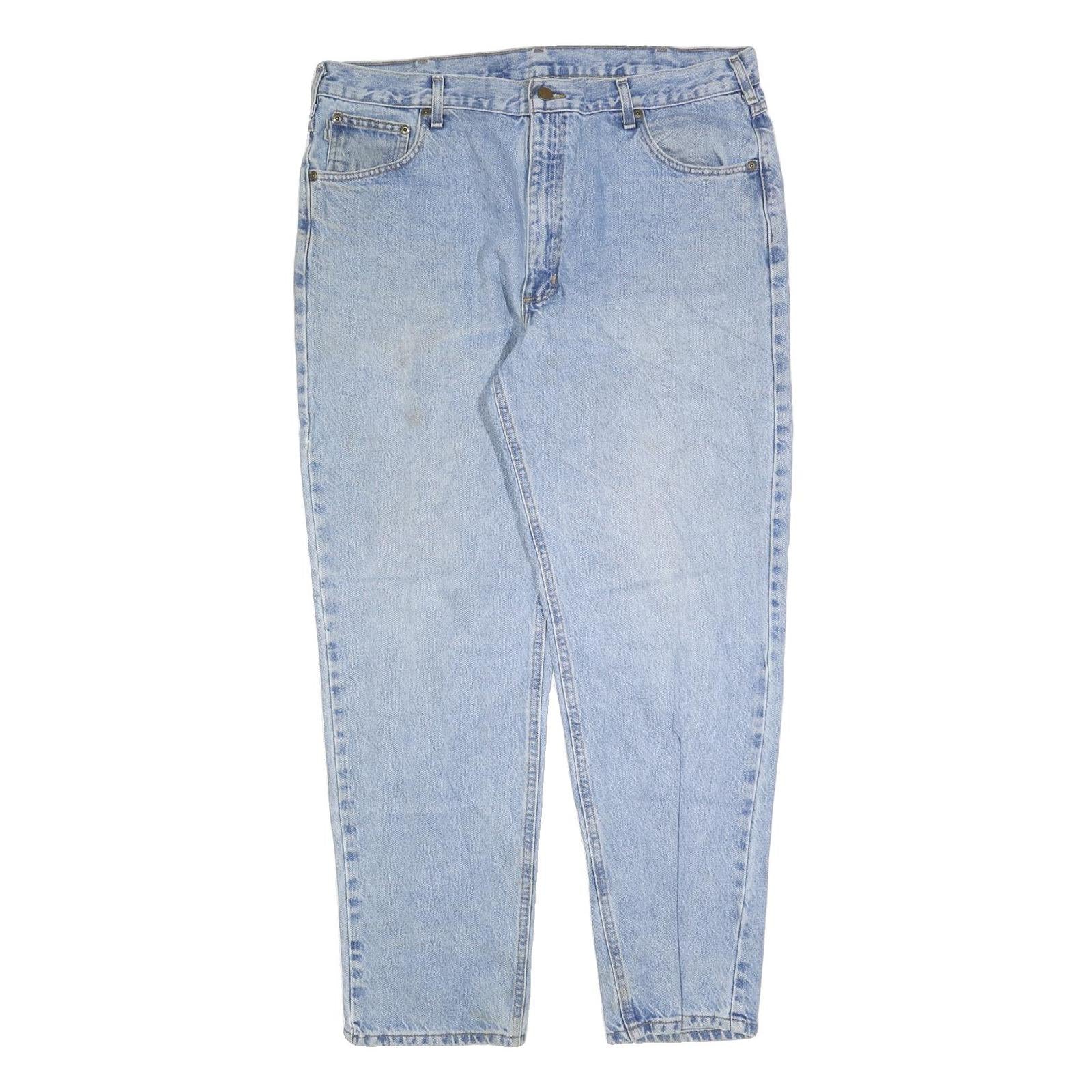 CARHARTT Mens Jeans Blue Regular Straight Denim Light W40 L32 Classic Cotton Refurbished - N/A refurbished available on Cerqular