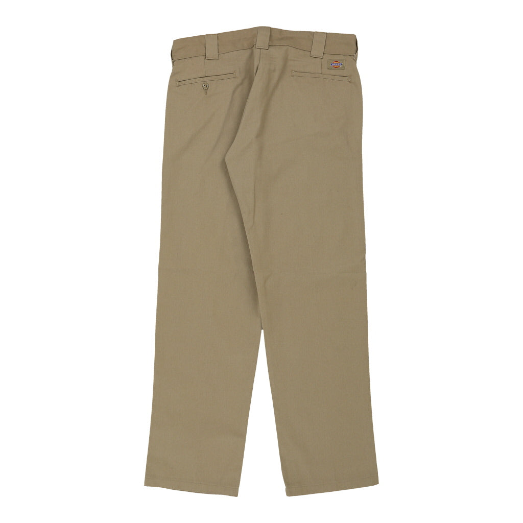 Dickies Slim Trousers - 37W 32L Beige Cotton Blend Refurbished - Thrifted (note: this is a term often used to describe second- refurbished available on Cerqular