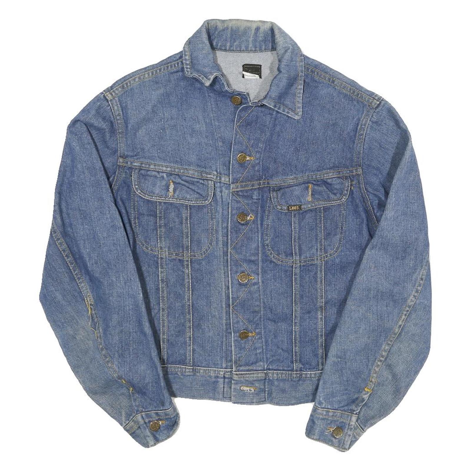 LEE Womens Blue Denim Jacket S Cotton Button Closure Classic Fit Casual Style Refurbished - N/A refurbished available on Cerqular