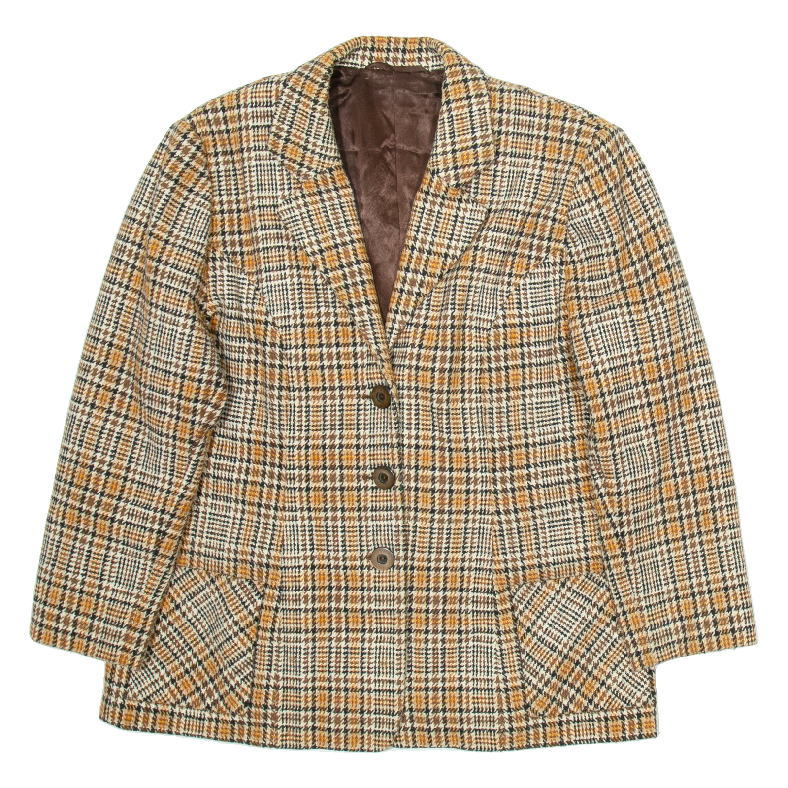 Mens Blazer Jacket Brown Check S Refurbished - N/A refurbished available on Cerqular