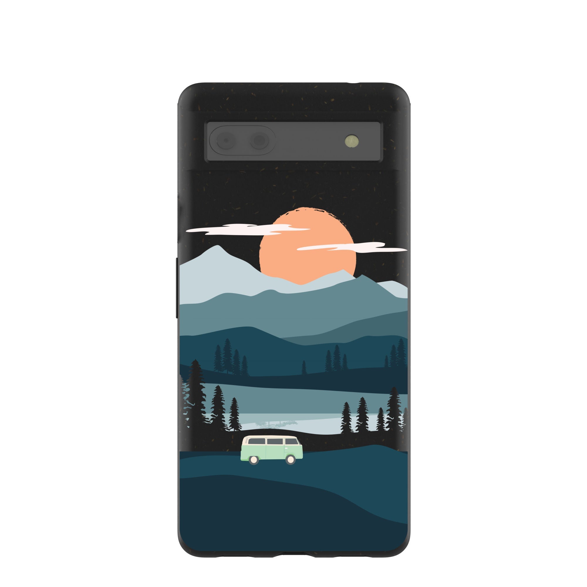 Black Digital Nomad Google Pixel 6a Case Refurbished - Pela Case refurbished available on Cerqular