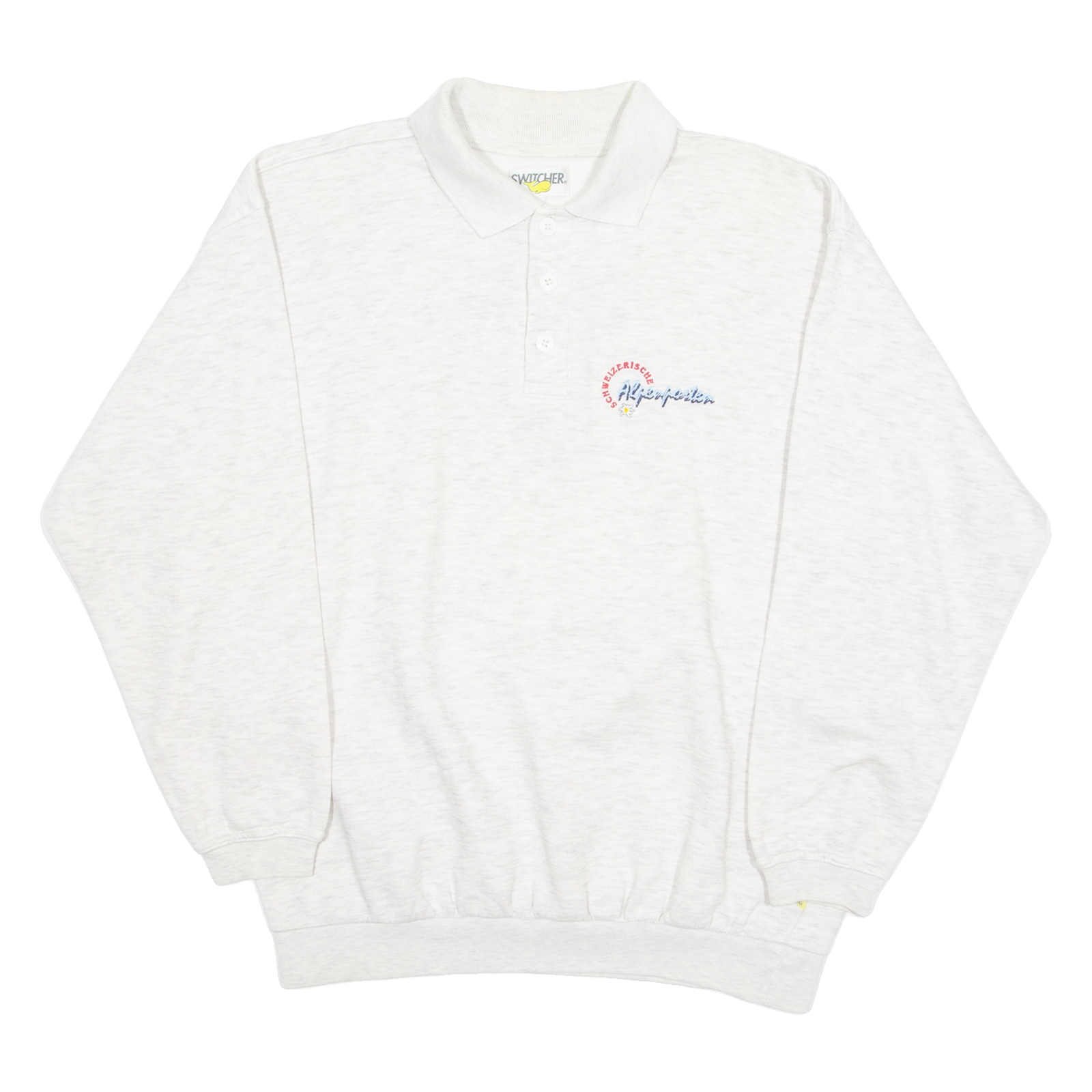 SWITCHER Switzerland Womens Sweatshirt Grey Collared 90s L Refurbished - N/A refurbished available on Cerqular