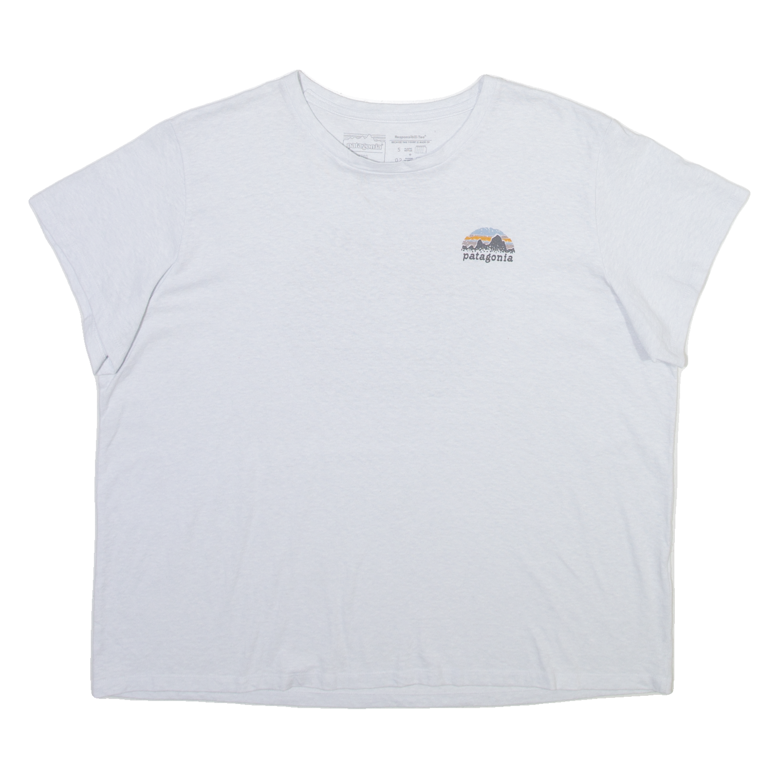 PATAGONIA Womens T-Shirt Blue 2XL Refurbished - N/A refurbished available on Cerqular