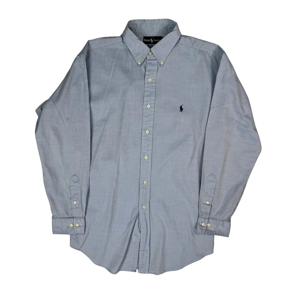 Yarmouth Ralph Lauren Shirt - Large Blue Cotton Refurbished - Thrifted (note: this is a term often used to describe second- refurbished available on Cerqular