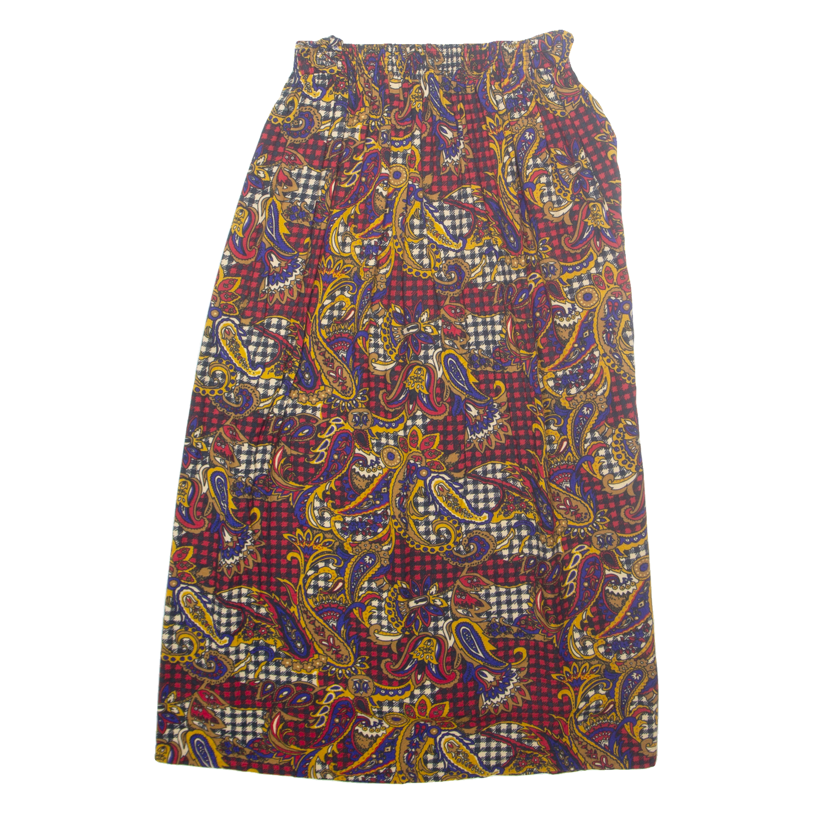 Womens A-Line Skirt Red Midi Crazy Pattern XS Refurbished - N/A refurbished available on Cerqular