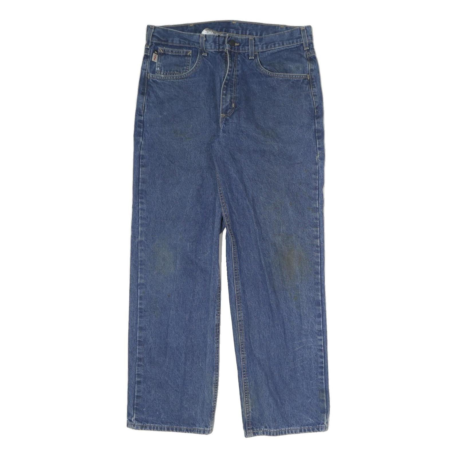CARHARTT Mens Jeans Blue Regular Straight Denim W35 L28 Classic Workwear Refurbished - N/A refurbished available on Cerqular