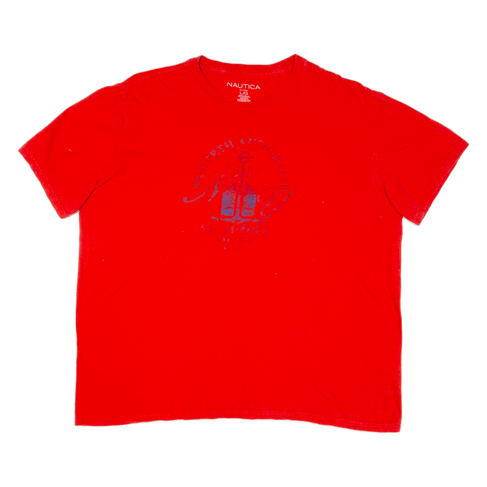 NAUTICA Mens T-Shirt Red L Refurbished - N/A refurbished available on Cerqular