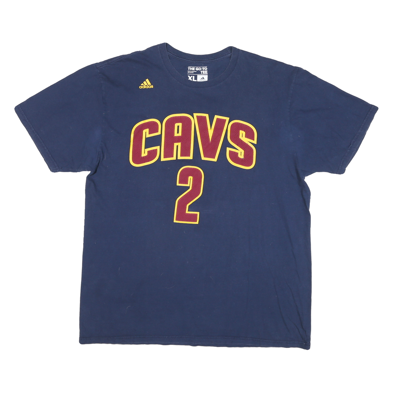 ADIDAS Mens Blue & Maroon Cavs Irving T-Shirt XL Short Sleeve Crew Neck Refurbished - N/A refurbished available on Cerqular