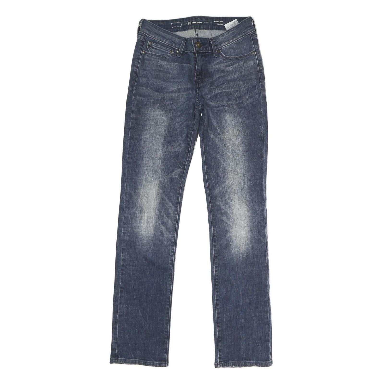 LEVI'S Womens Slim Blue Denim Medium Slim Jeans W26 L30 Classic Zip Cotton Refurbished - N/A refurbished available on Cerqular