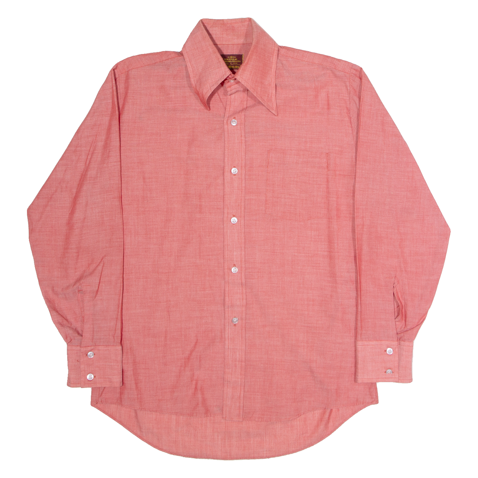 KINGS ROAD Mens Plain Shirt Red Long Sleeve M Refurbished - N/A refurbished available on Cerqular