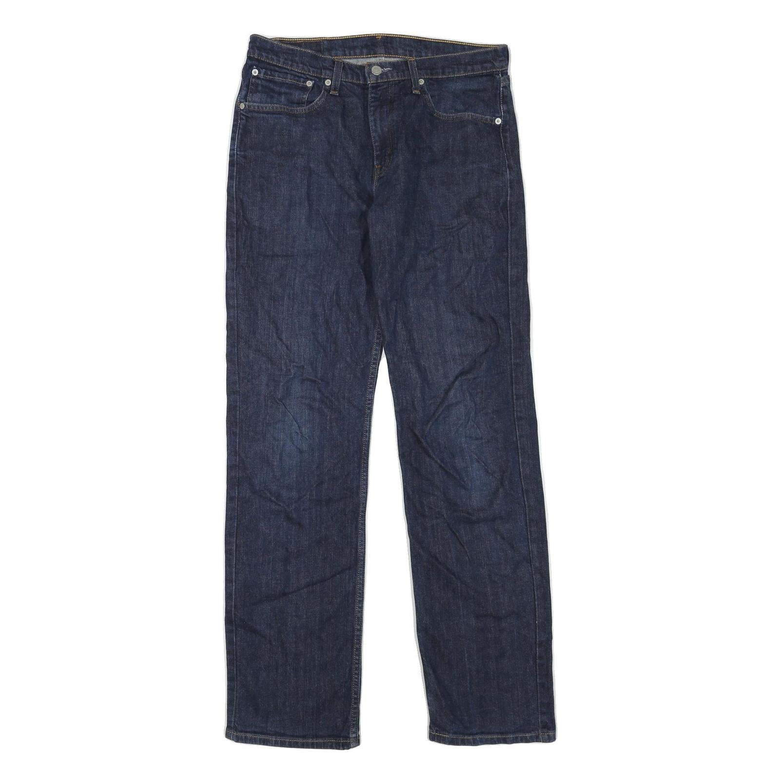LEVI'S 751 Mens Jeans Blue Regular Straight Denim Raw W33 L34 Classic Fit Zip Refurbished - N/A refurbished available on Cerqular