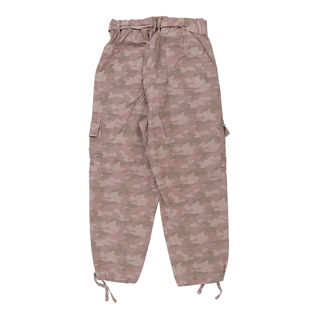 Marks & Spencer Camo Cargo Trousers - Small Pink Cotton Refurbished - Thrifted (note: this is a term often used to describe second- refurbished available on Cerqular