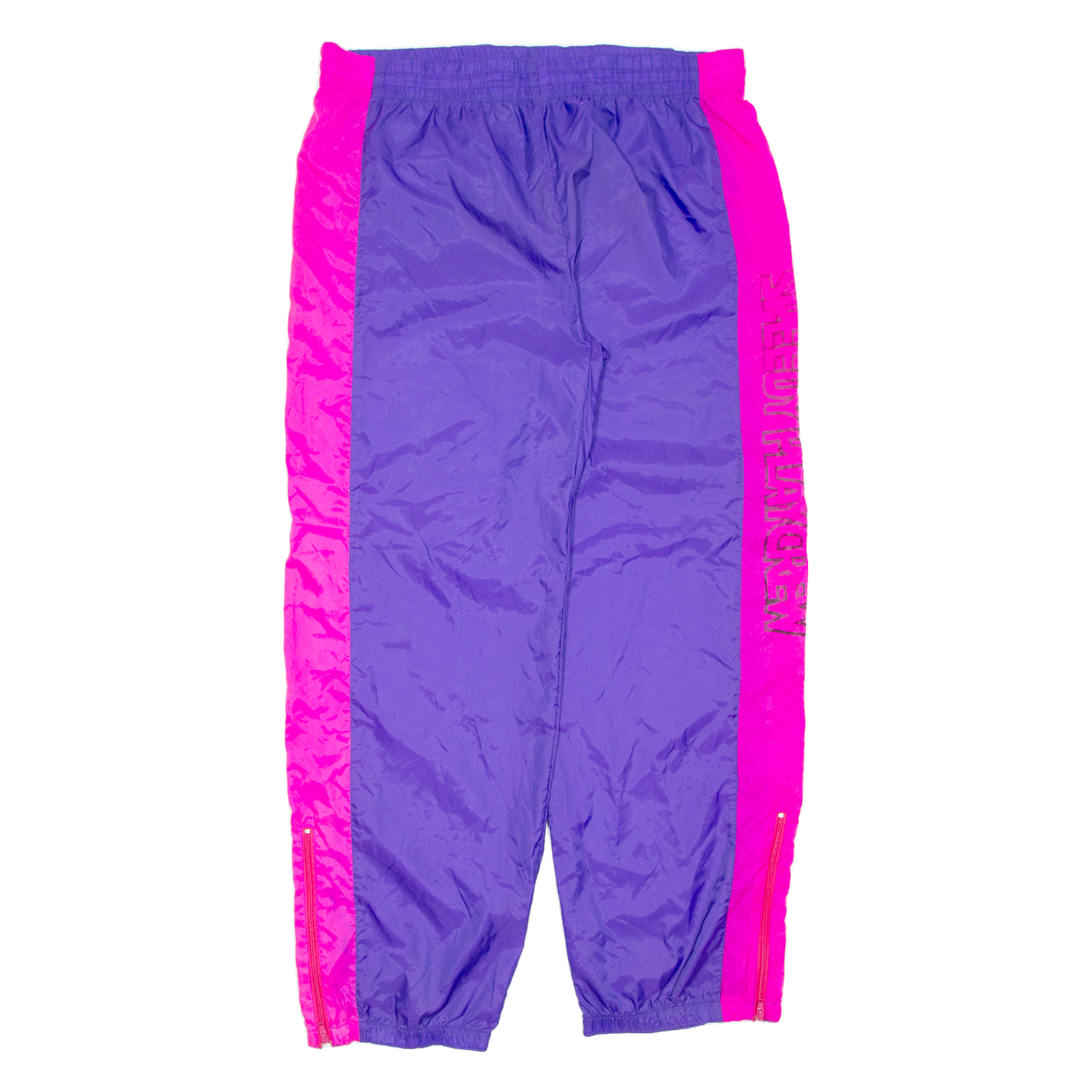 PLAYCREW Womens Track Pants Purple Tapered L W38 L34 Refurbished - N/A refurbished available on Cerqular