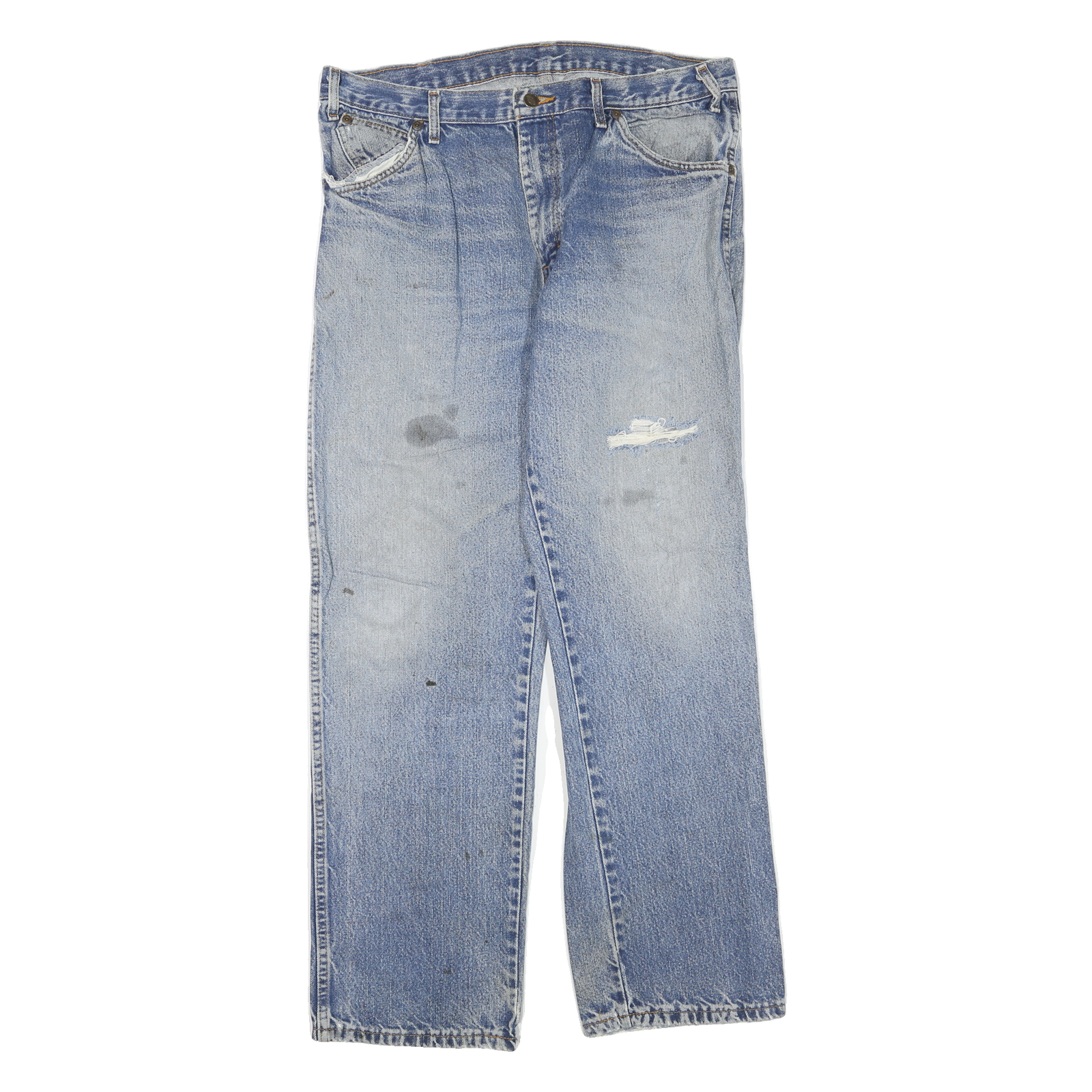 DICKIES Mens Jeans Blue Regular Straight Denim Light W36 L32 Classic Workwear Refurbished - N/A refurbished available on Cerqular