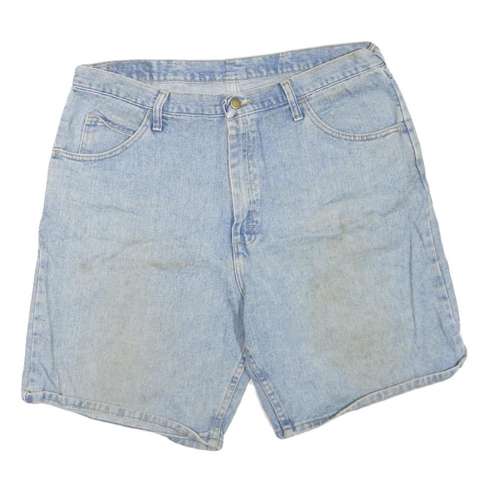 WRANGLER Womens Denim Light Blue Casual Shorts XL W38 Cotton Blend Refurbished - N/A refurbished available on Cerqular