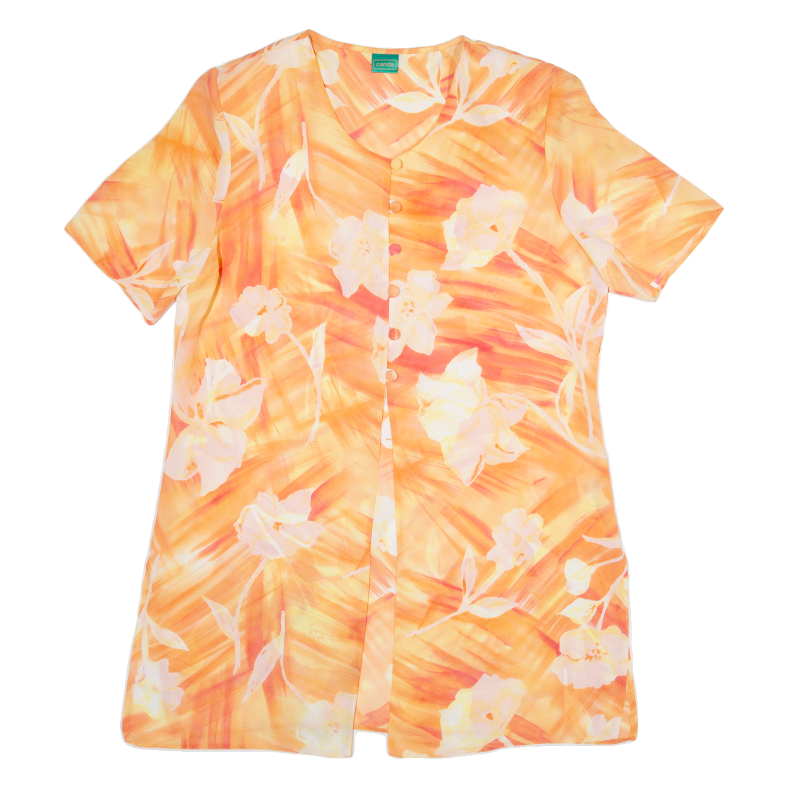 Buy CANDA Womens Shirt Top Orange Floral M Refurbished - $16.89 CANDA Womens Shirt Top Orange Floral M Refurbished - N/A refurbished available on Cerqular
