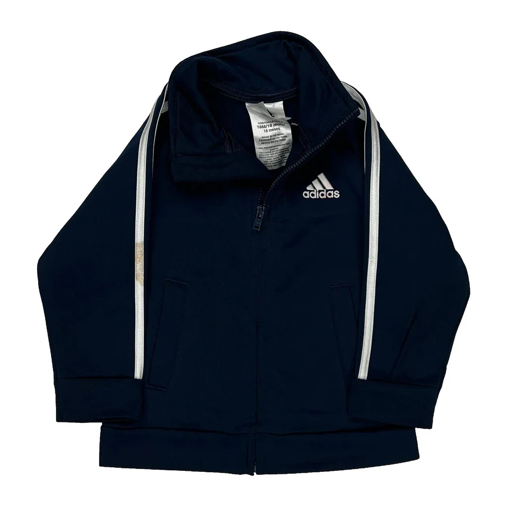 Age 18 Months Adidas Track Jacket - 2XS Navy Polyester Refurbished - Thrifted (note: this is a term often used to describe second- refurbished available on Cerqular
