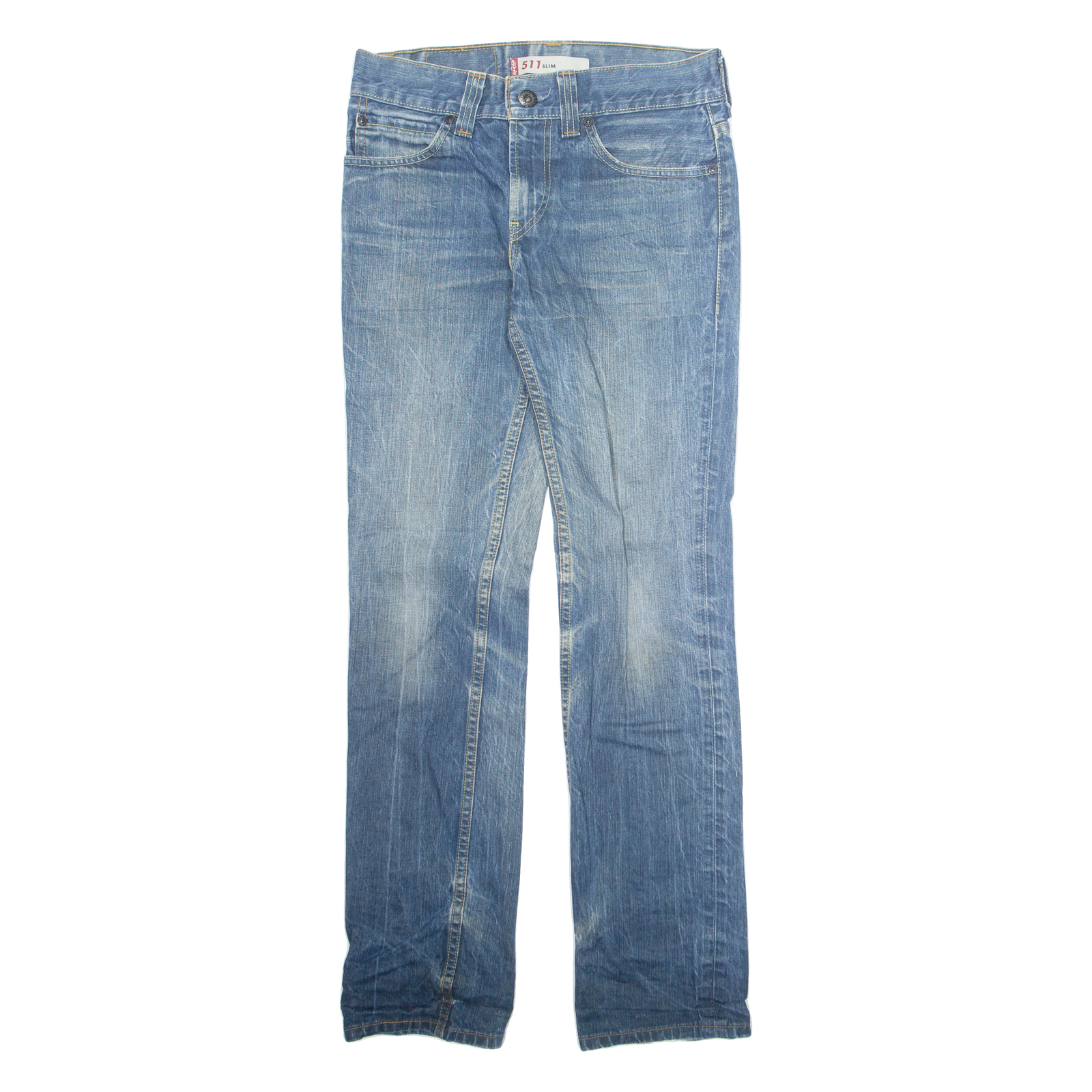 LEVI'S 511 Jeans Mens Blue Slim Straight Stone Wash W30 L32 Refurbished - N/A refurbished available on Cerqular