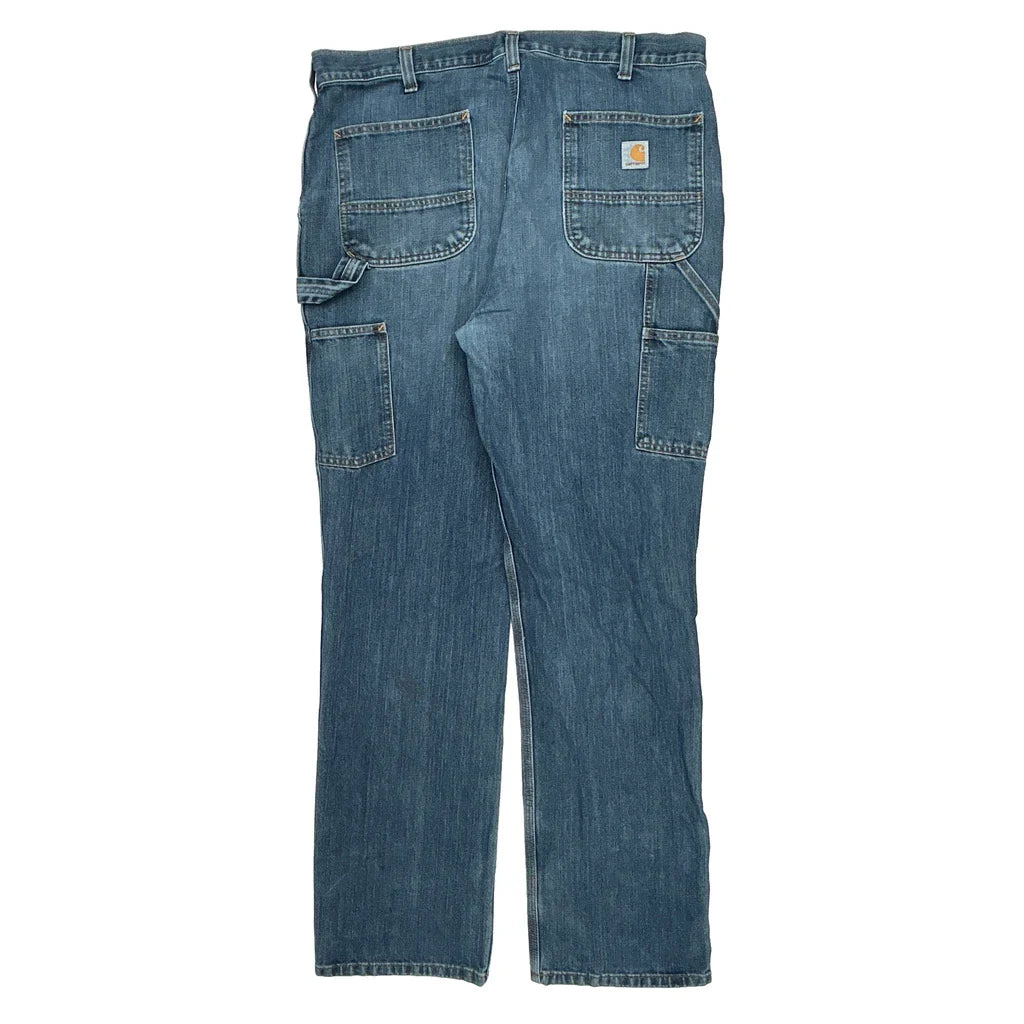 Carhartt Double Knee Carpenter Jeans - 36W UK 18 Blue Cotton Blend Refurbished - Thrifted (note: this is a term often used to describe second- refurbished available on Cerqular