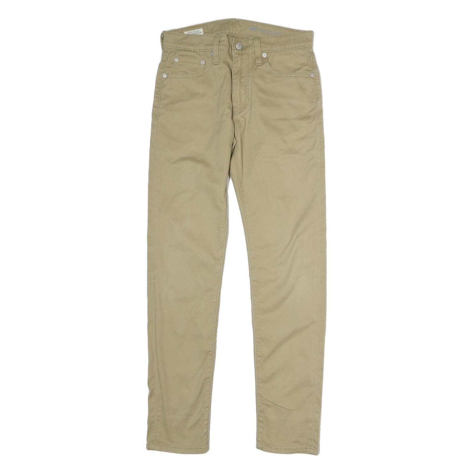 LEVI'S Mens Cotton Beige Slim Skinny Trousers W28 L32 Classic Zip Closure Refurbished - N/A refurbished available on Cerqular