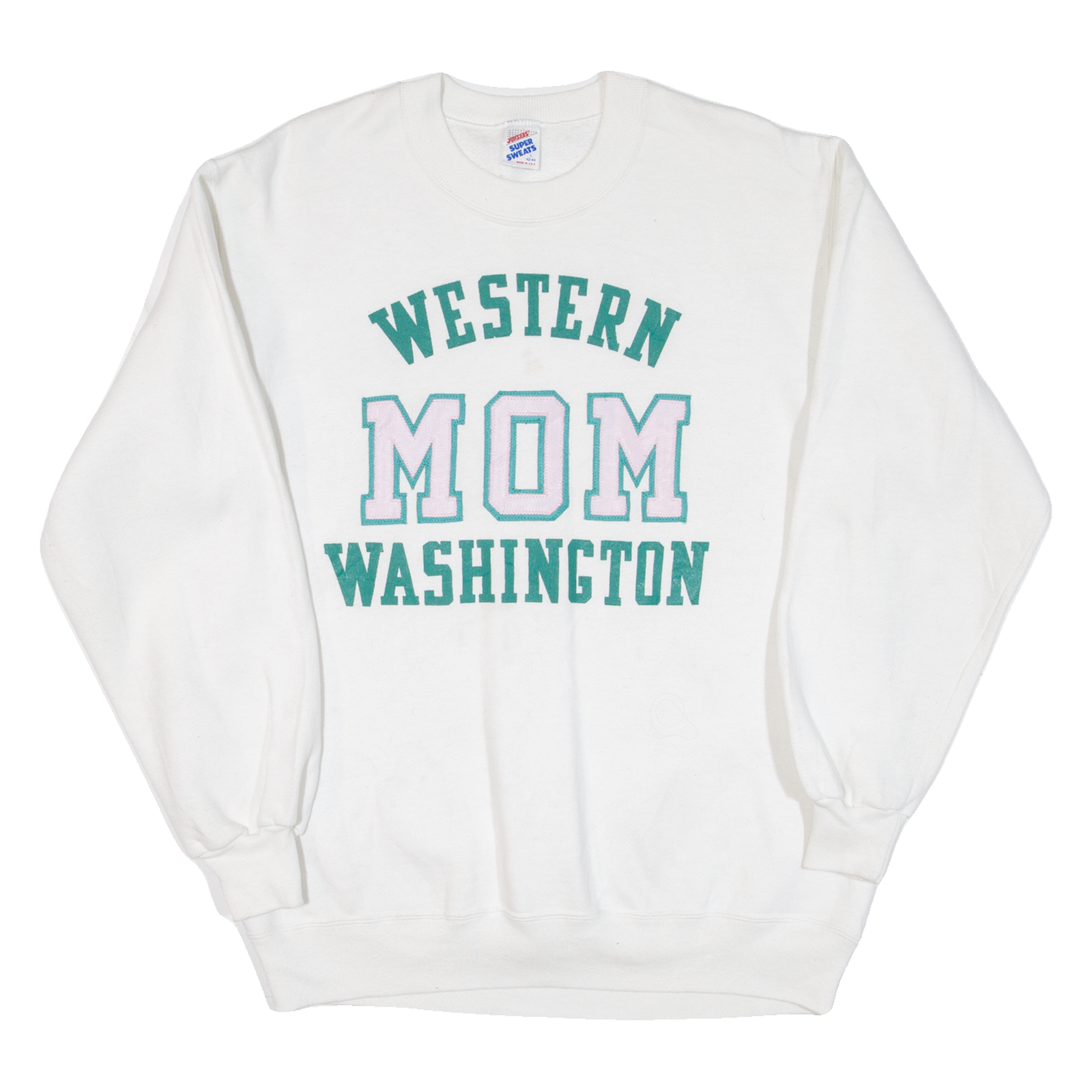 SUPER SWEATS Western Mom Washington Mens Sweatshirt White USA L Refurbished - N/A refurbished available on Cerqular