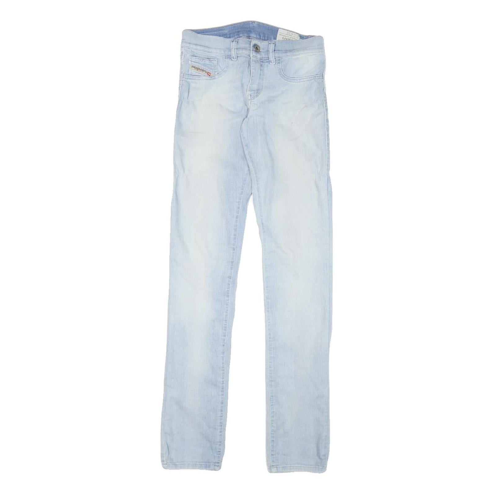 DIESEL Womens Slim Light Blue Denim Jeans W26 L32 Stylish Cotton Blend Zip Refurbished - N/A refurbished available on Cerqular
