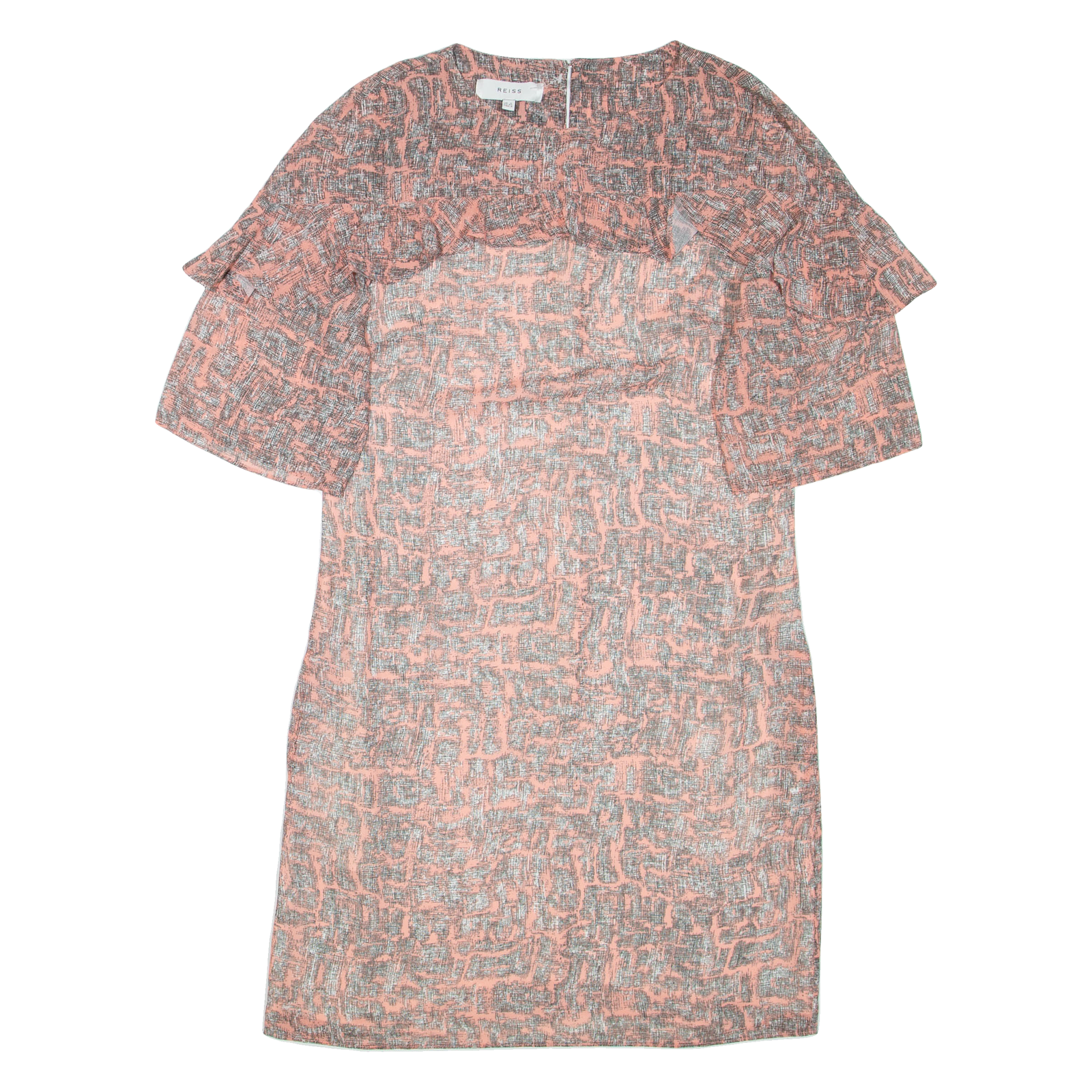 REISS Womens Day Dress Orange Short Sleeve Short XS Refurbished - N/A refurbished available on Cerqular