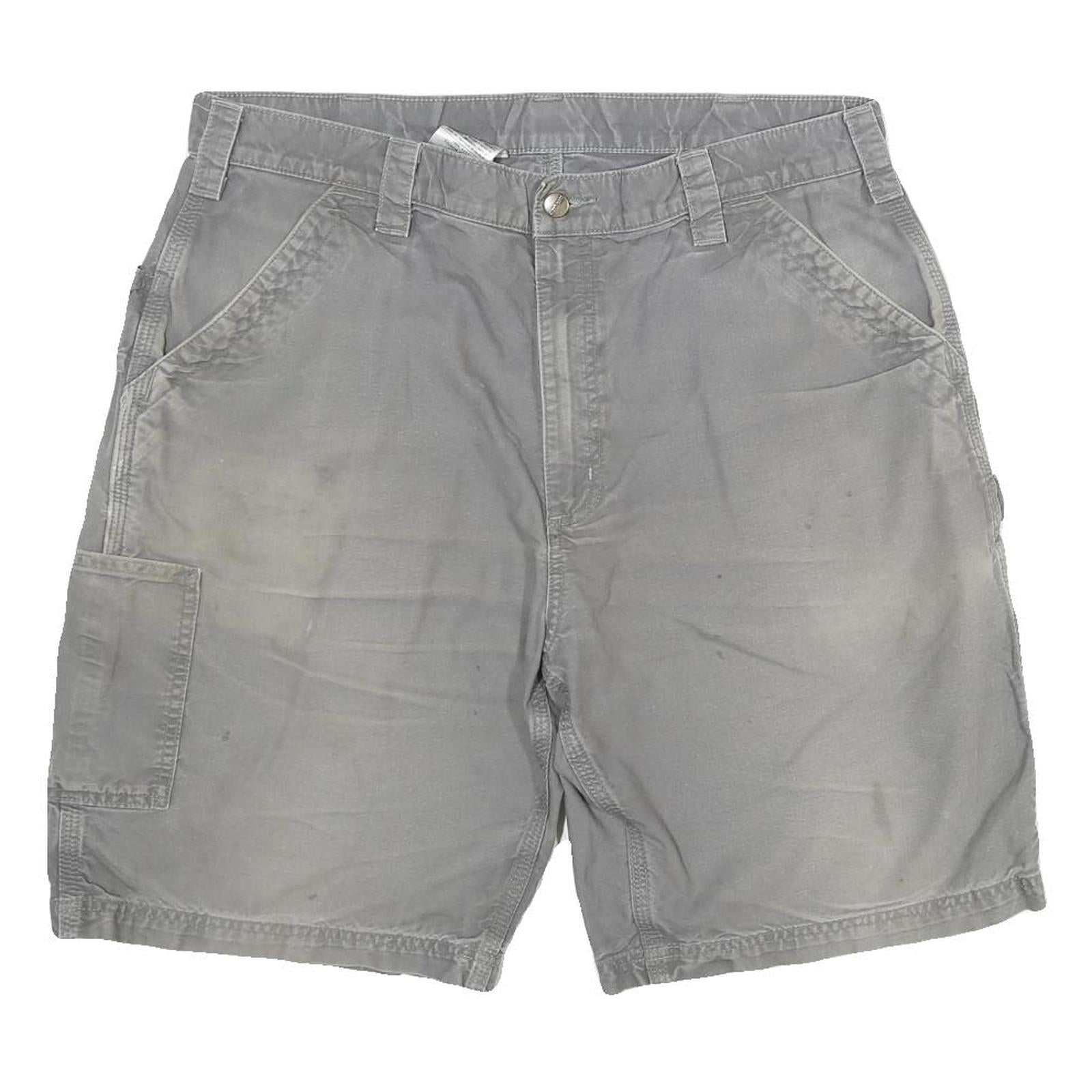 CARHARTT Mens Shorts Grey Cotton Blend Casual 2XL W36 Workwear Utility Pockets Refurbished - N/A refurbished available on Cerqular