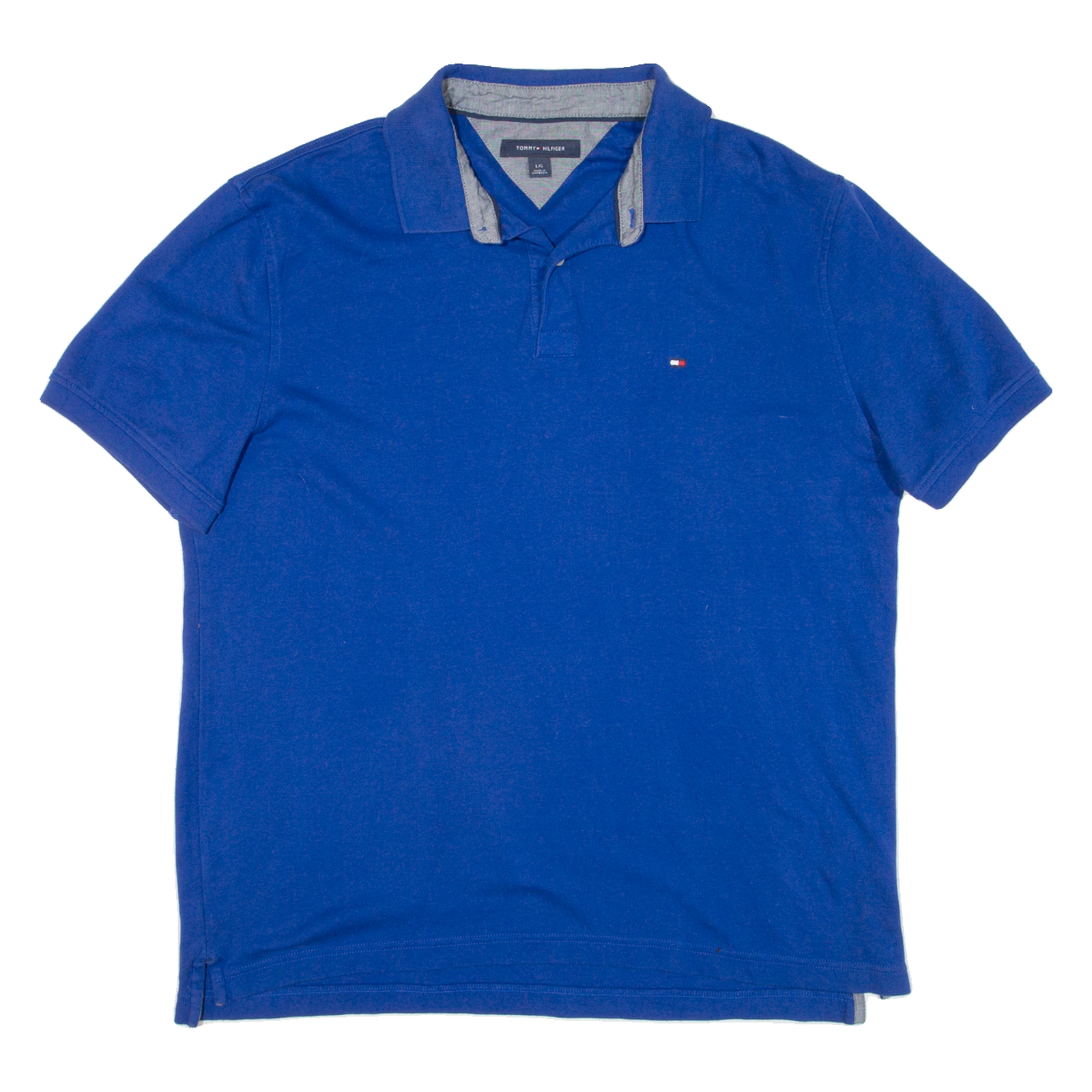 TOMMY HILFIGER Mens Polo Shirt Blue L Refurbished - N/A refurbished available on Cerqular