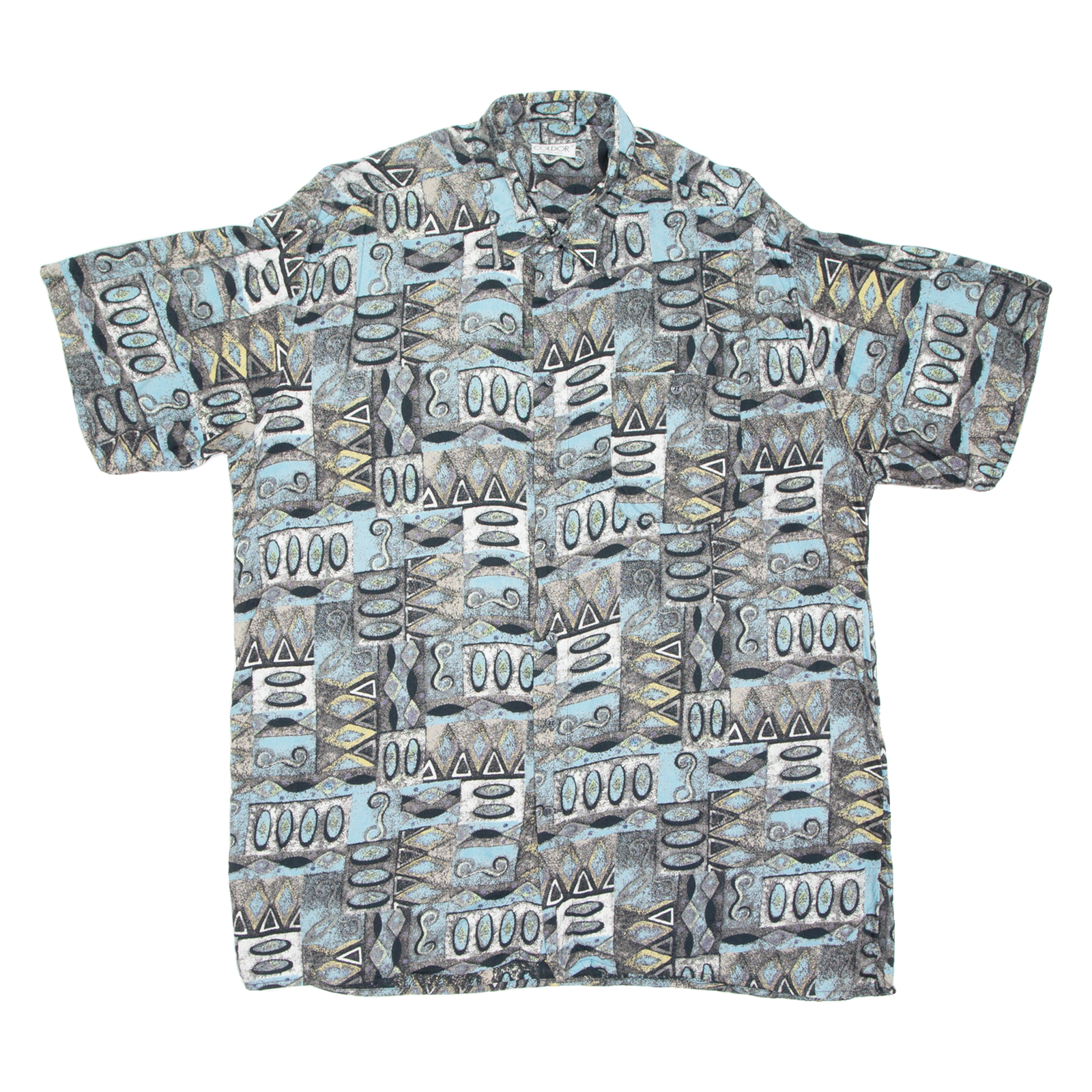 COLDOR Mens Shirt Blue Crazy Pattern XL Refurbished - N/A refurbished available on Cerqular