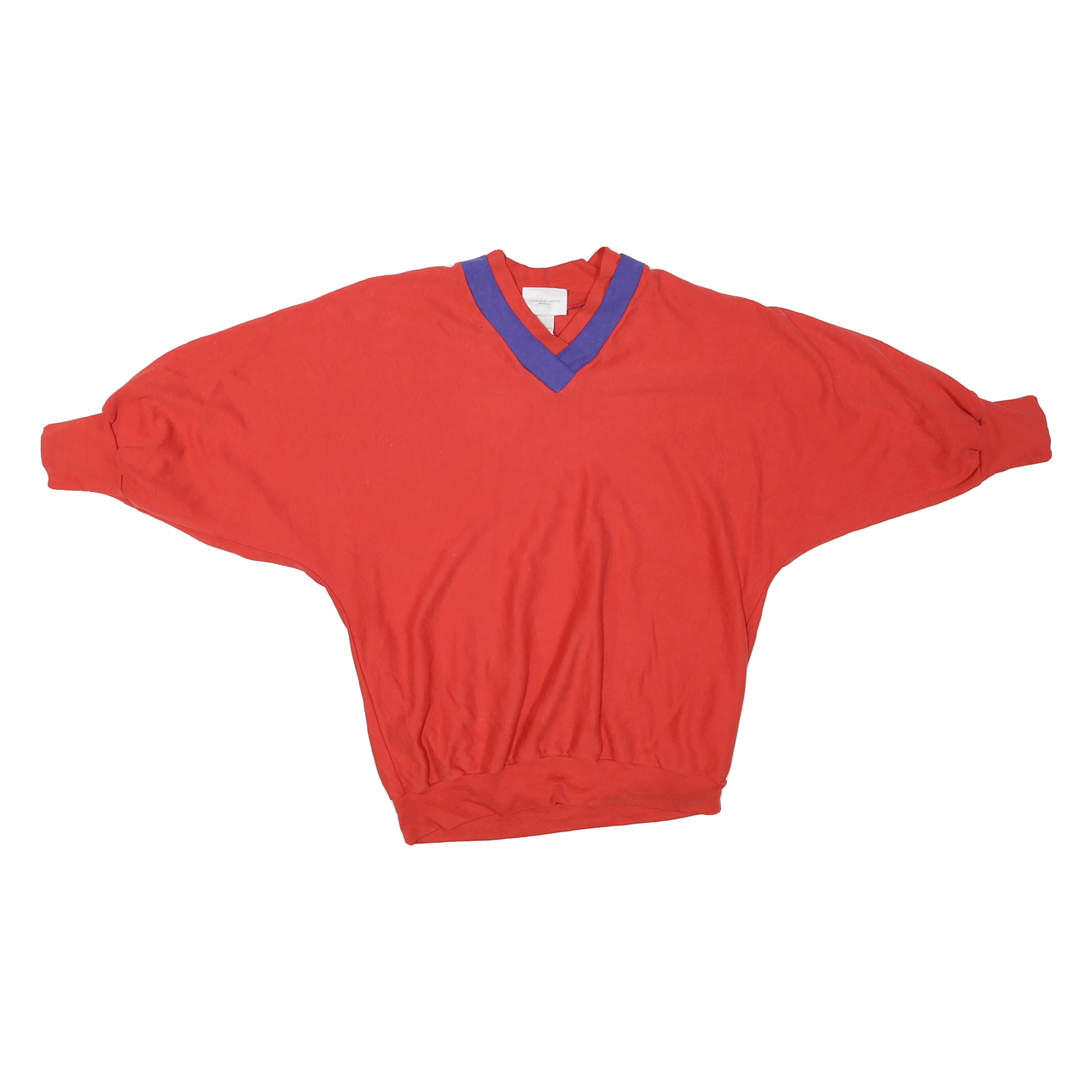 SLOPPY JOES Mens Red & Purple V-Neck M Cotton Blend Sweatshirt Pullover Refurbished - N/A refurbished available on Cerqular