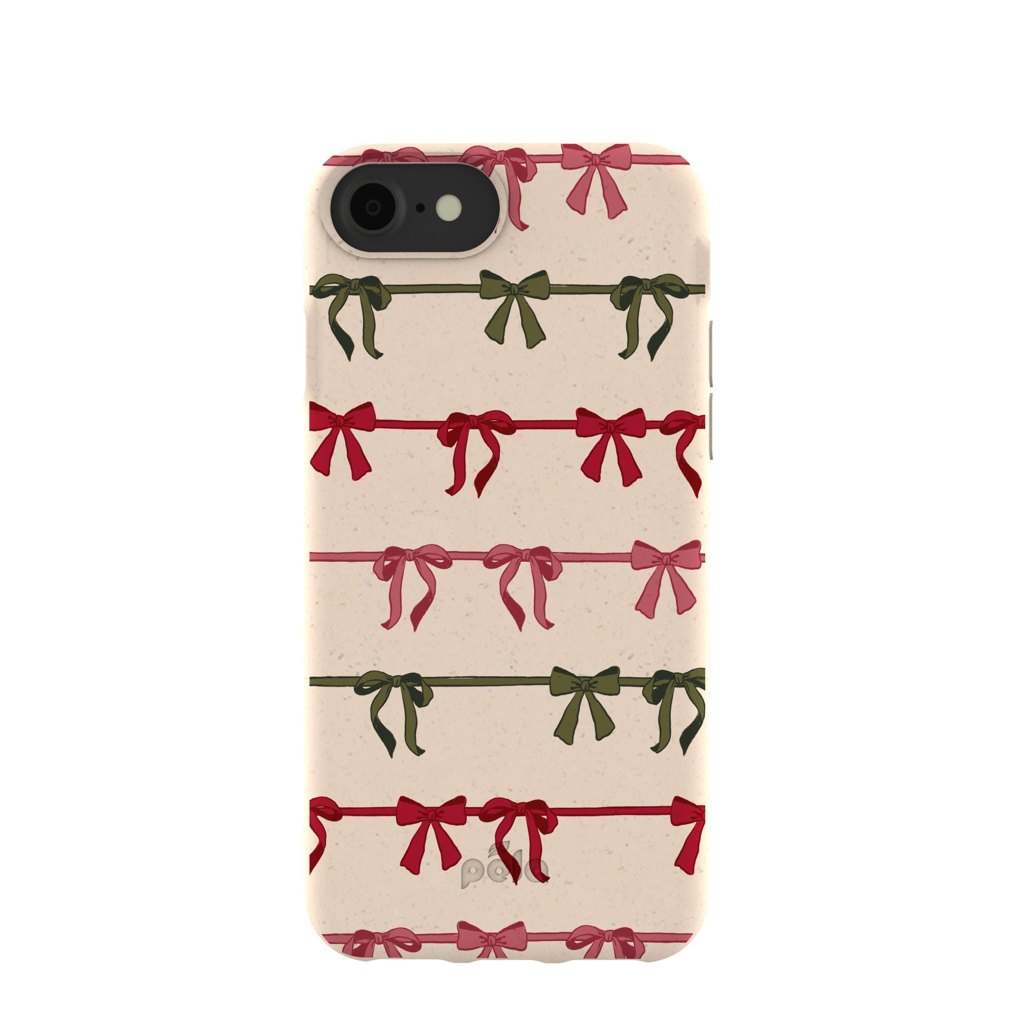 Seashell Holiday Bows iPhone 6/6s/7/8/SE Case Refurbished - Pela Case refurbished available on Cerqular