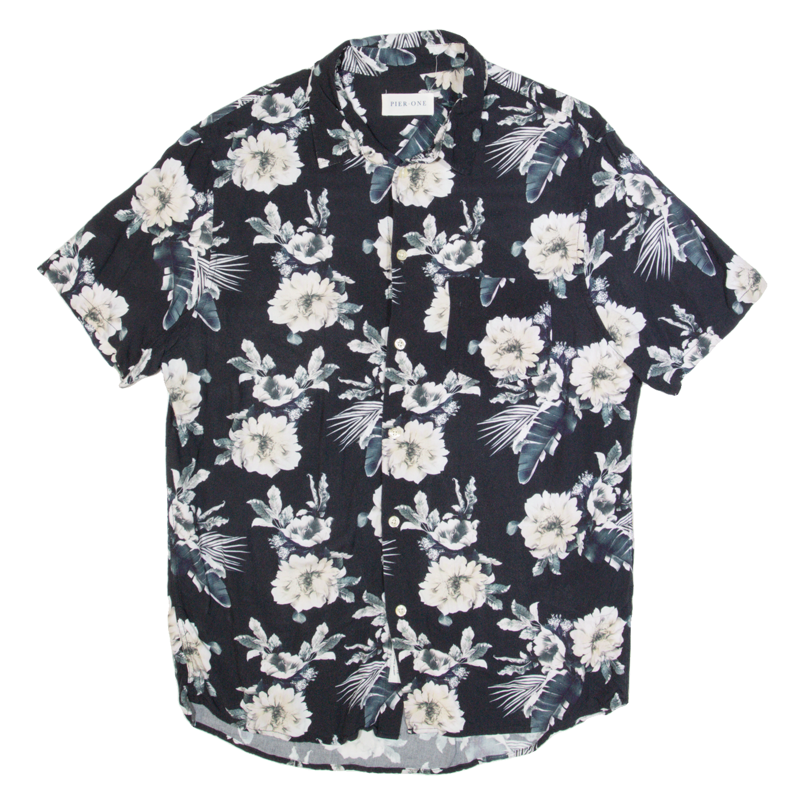 Buy PIER ONE Mens Hawaiian Shirt Black Floral M Refurbished - $18.19 PIER ONE Mens Hawaiian Shirt Black Floral M Refurbished - N/A refurbished available on Cerqular
