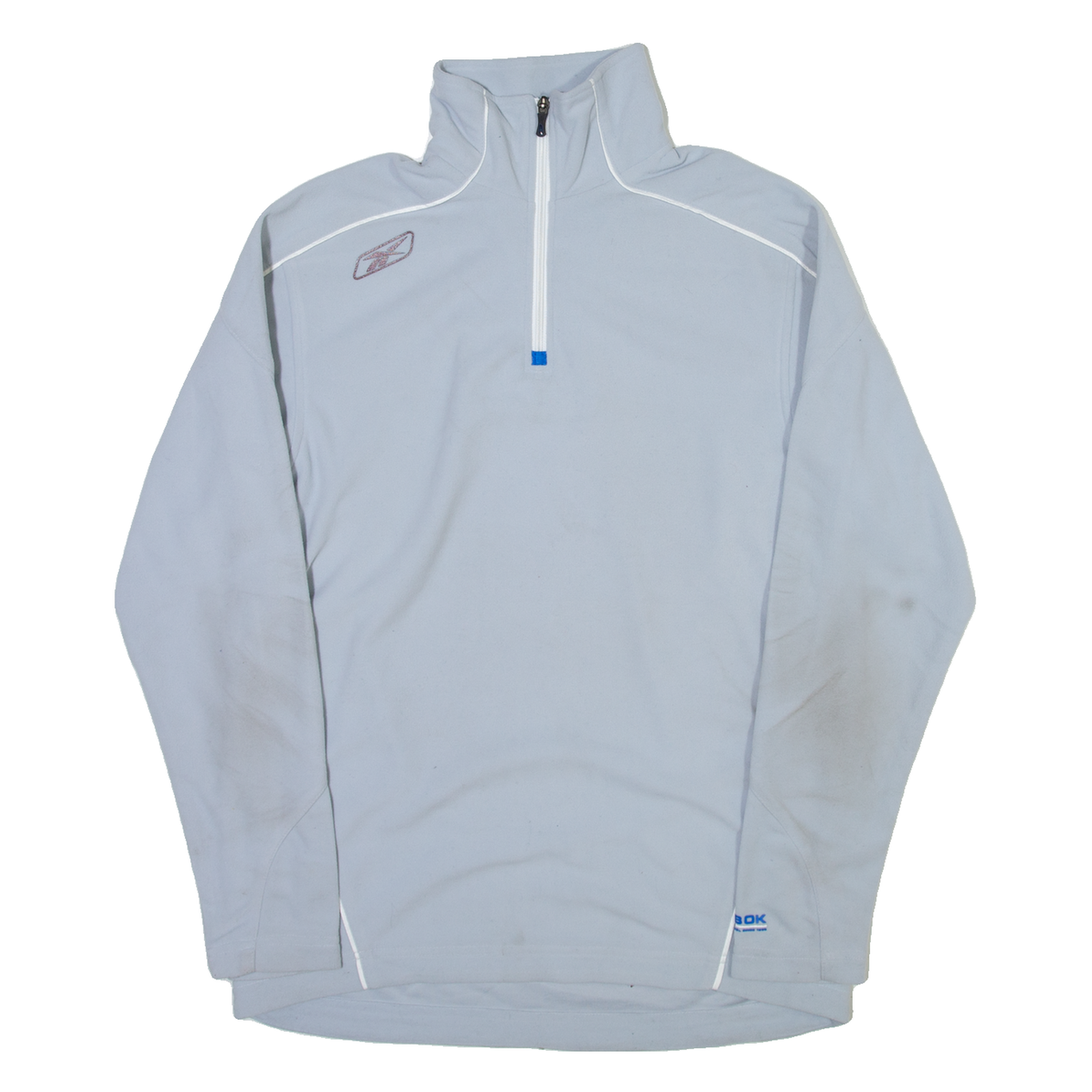 REEBOK Mens Jumper Blue 1/4 Zip Tight Knit M Refurbished - N/A refurbished available on Cerqular