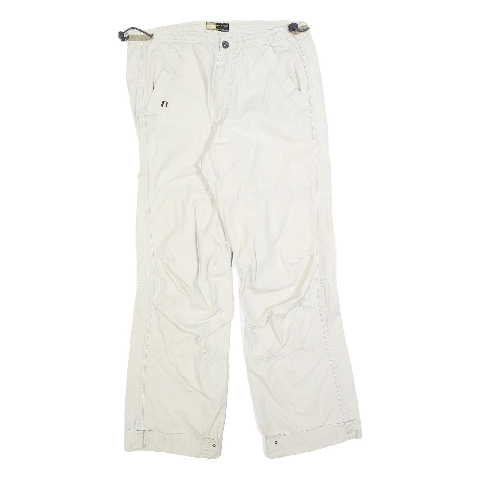 BUG STAR Womens Cotton Blend White Relaxed Cargo Trousers W32 L28 Refurbished - N/A refurbished available on Cerqular