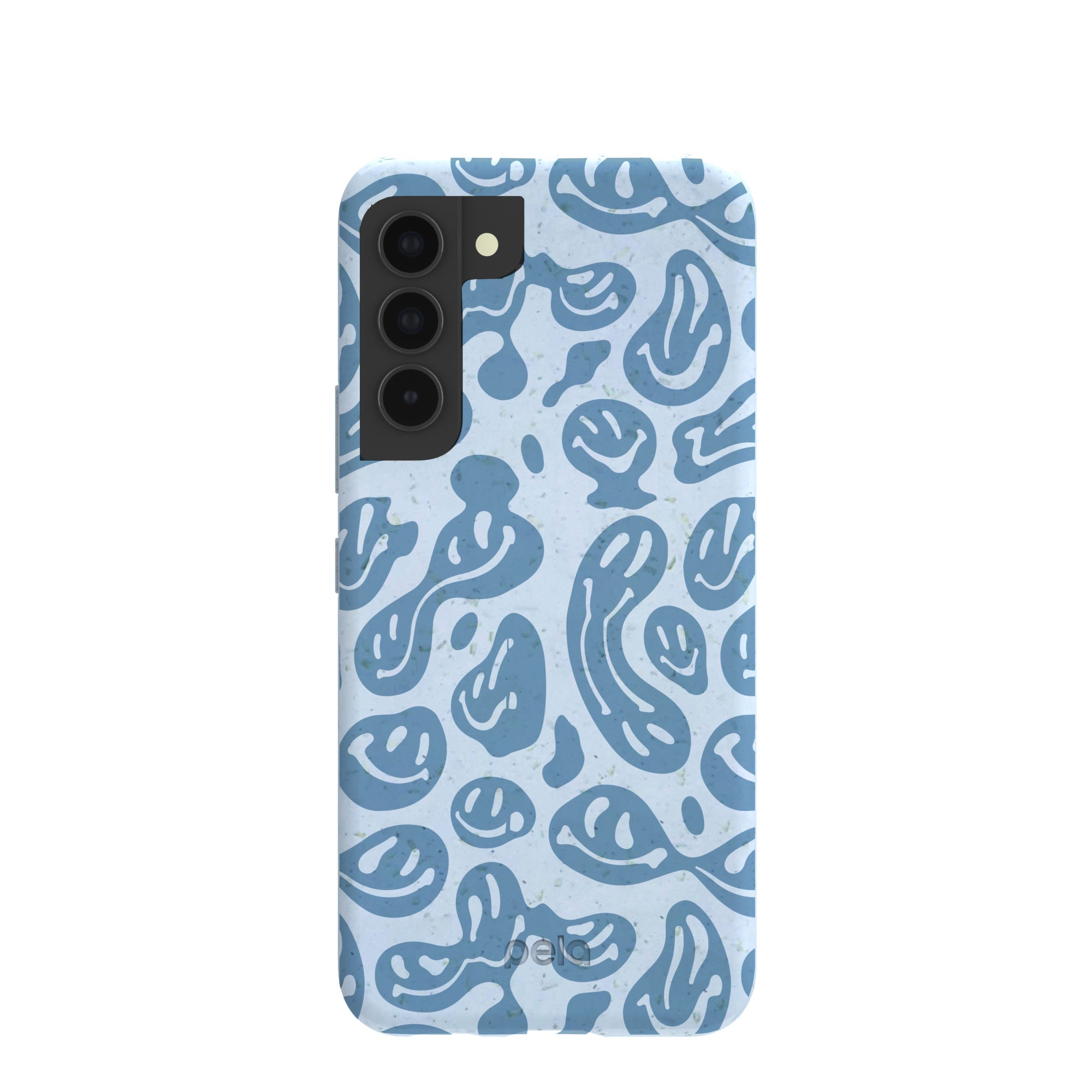 Powder Blue Melting Faces Samsung Galaxy S22 Case Refurbished - Pela Case refurbished available on Cerqular