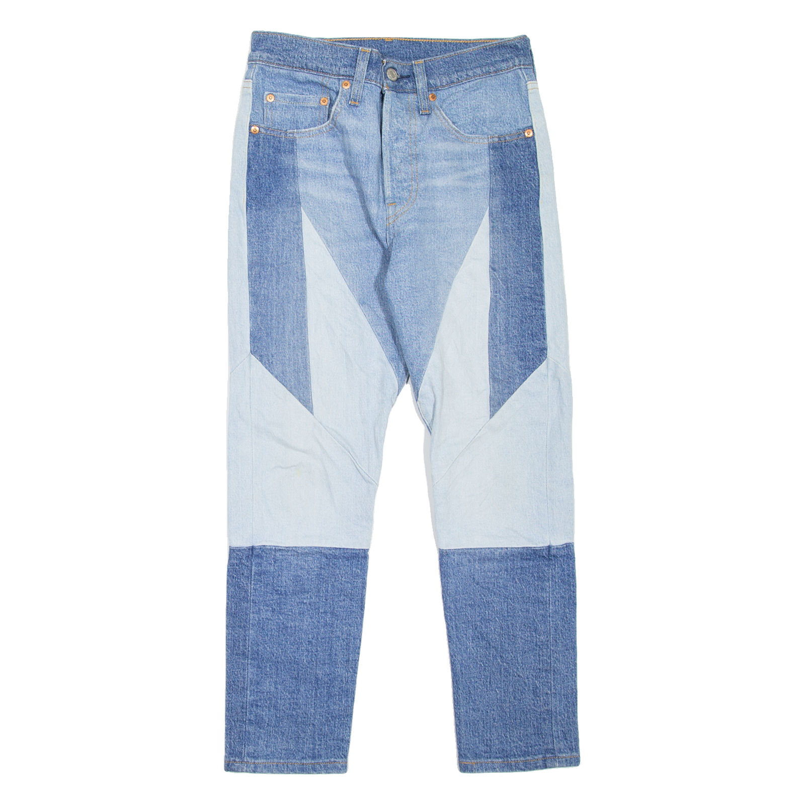 LEVI'S 501S Jeans Patchwork BIG E Womens Blue Skinny Straight W26 L26 Refurbished - N/A refurbished available on Cerqular