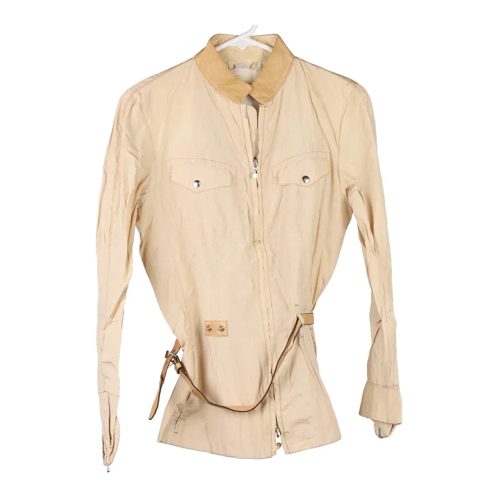 Belfe Jacket - XS Beige Polyester Refurbished - Thrifted (note: this is a term often used to describe second- refurbished available on Cerqular
