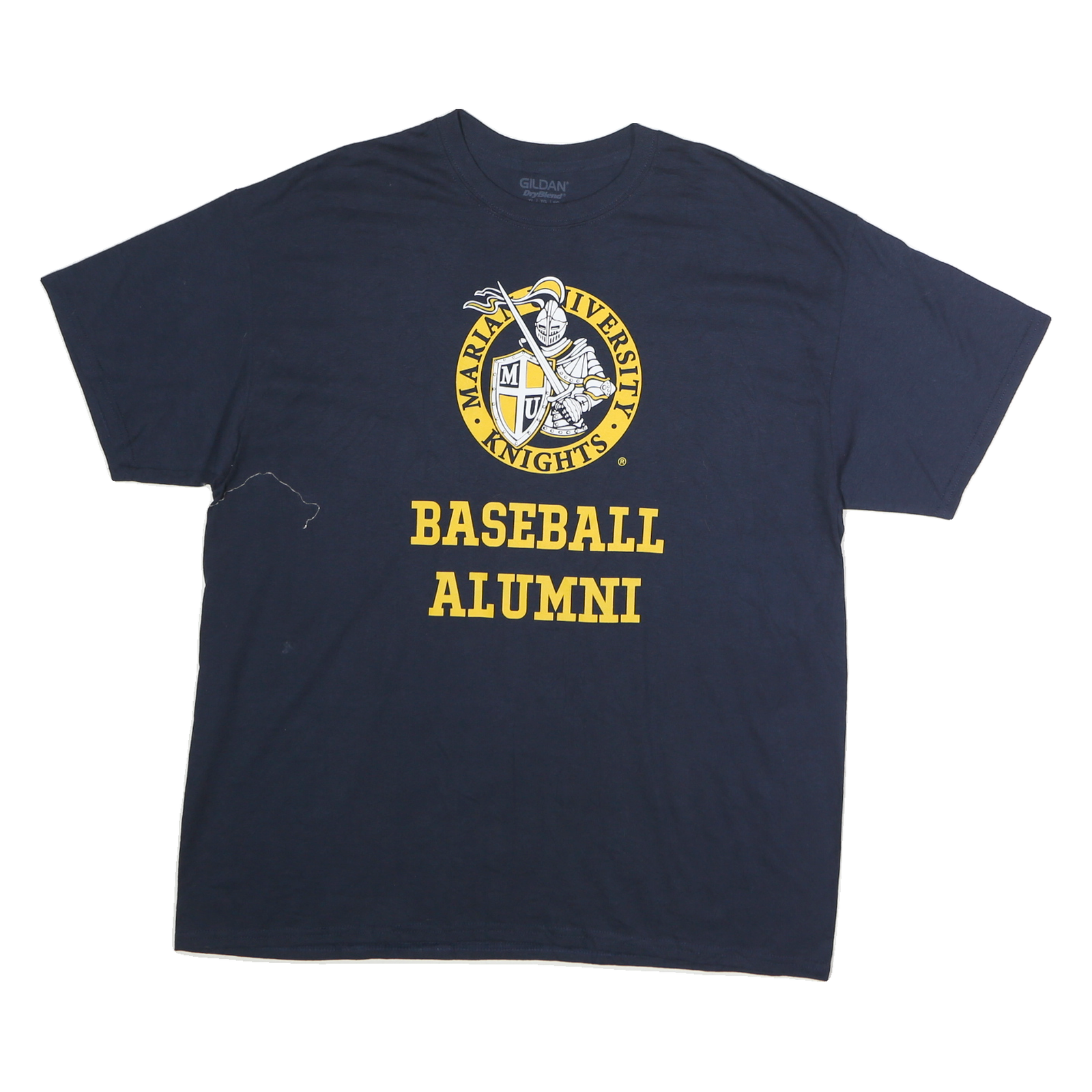 GILDAN Mens Navy Blue Baseball Alumni Graphic T-Shirt XL Crew Neck Short Sleeve Refurbished - N/A refurbished available on Cerqular